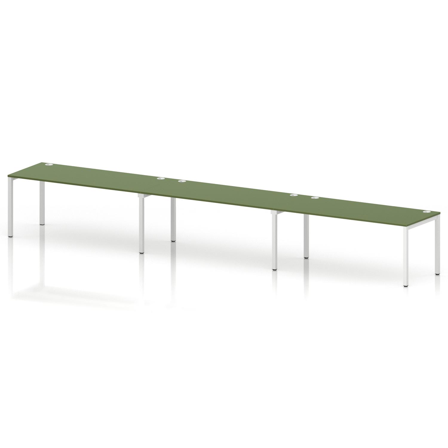 Impulse Bench Single Row 3 Person 1800 White Frame Office Bench Desk Moss Green Impulse Bench Single Row 3 Person 1800 White Frame Office Bench Desk Moss Green