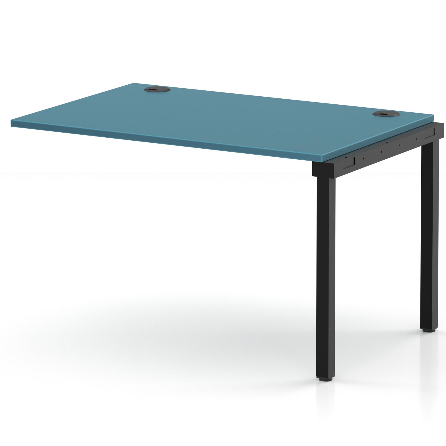 Impulse Bench Single Row Ext Kit 1200 Black Frame Office Bench Desk Dark Teal Impulse Bench Single Row Ext Kit 1200 Black Frame Office Bench Desk Dark Teal