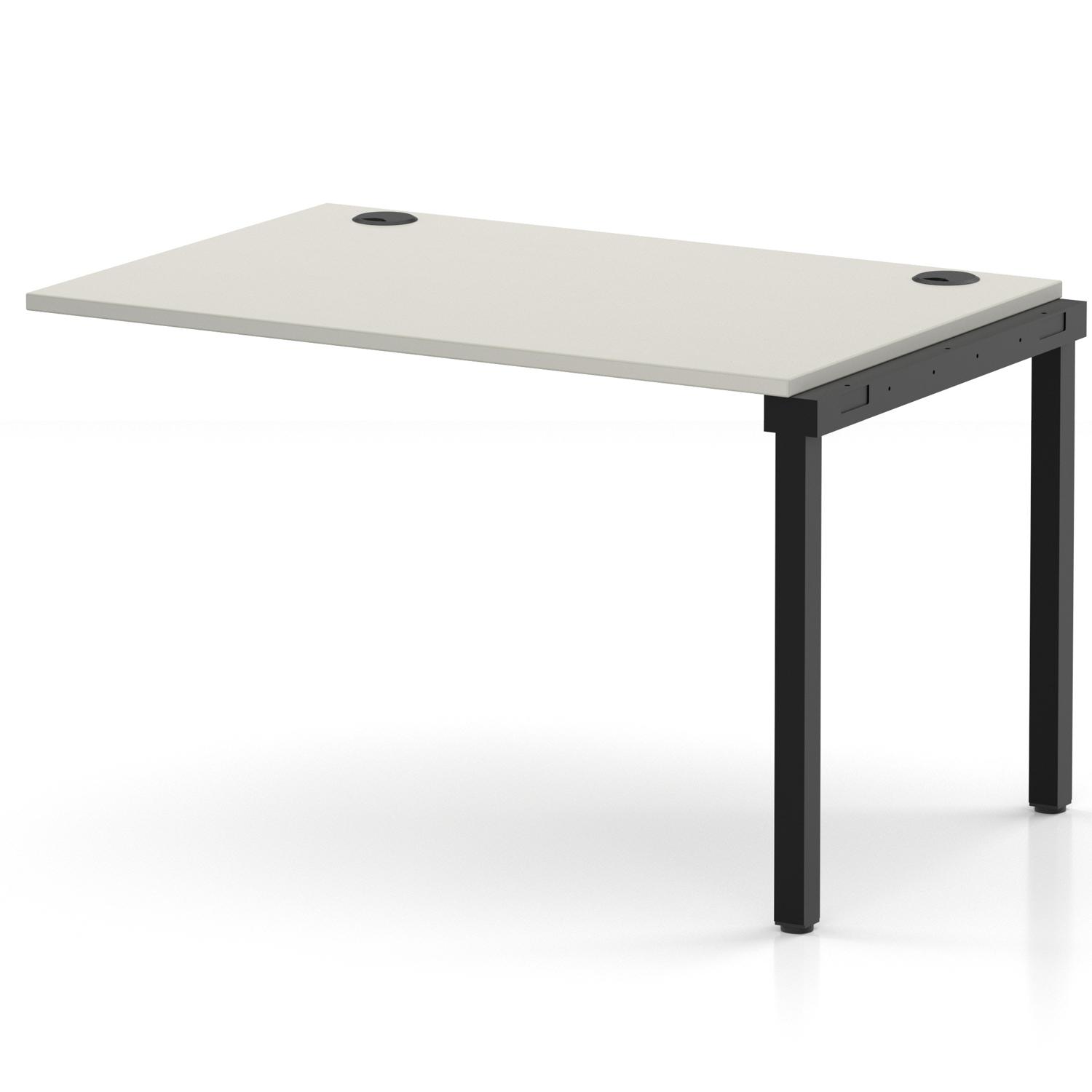 Impulse Bench Single Row Ext Kit 1200 Black Frame Office Bench Desk Dove Grey Impulse Bench Single Row Ext Kit 1200 Black Frame Office Bench Desk Dove Grey