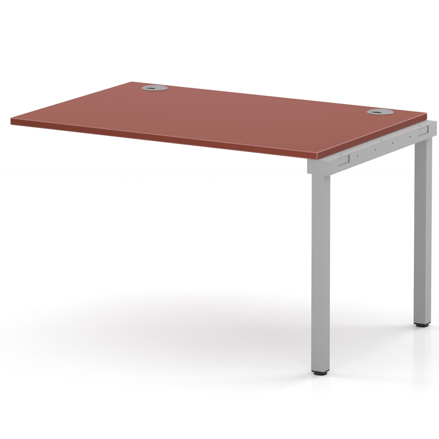 Impulse Bench Single Row Ext Kit 1200 Silver Frame Office Bench Desk Brick Red Impulse Bench Single Row Ext Kit 1200 Silver Frame Office Bench Desk Brick Red
