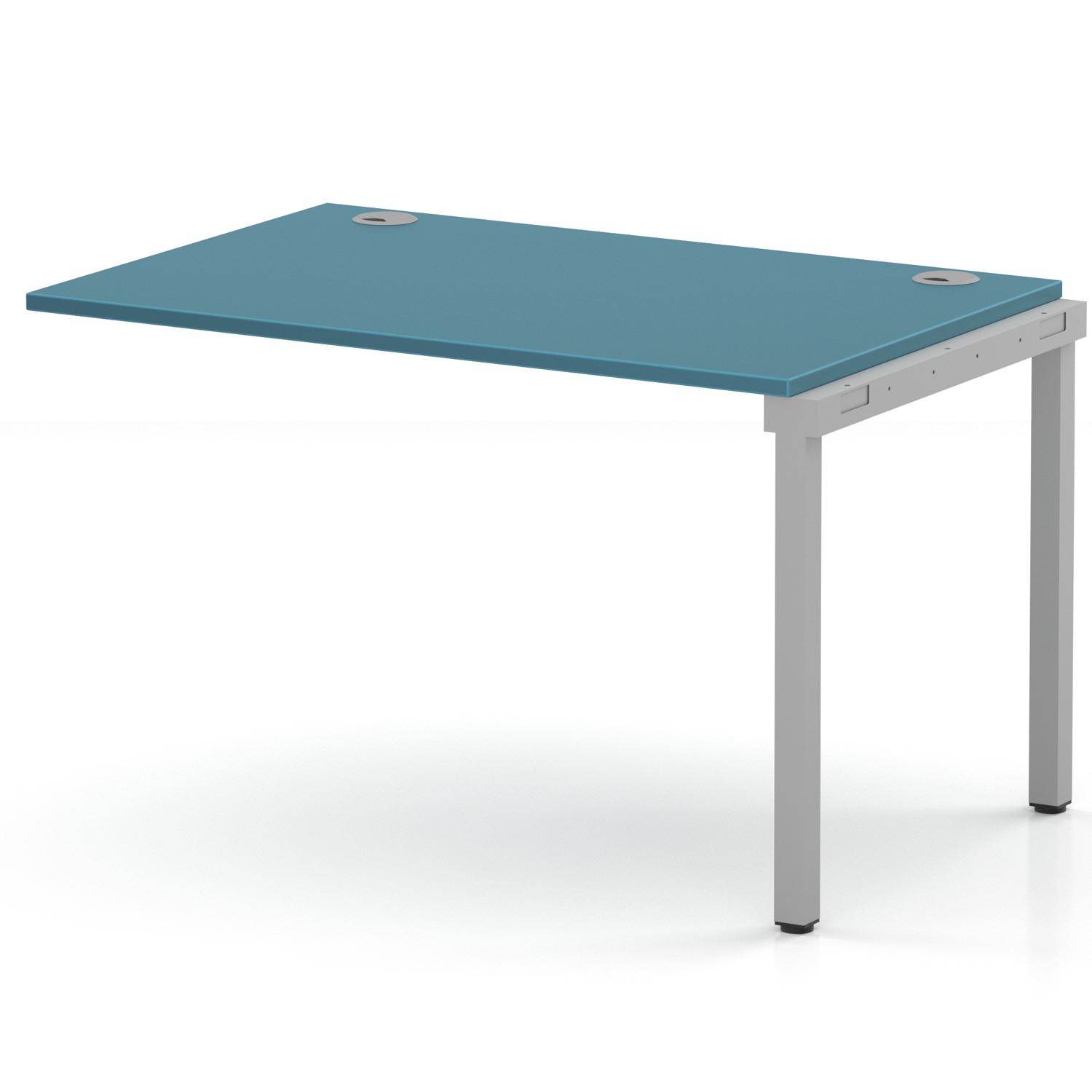 Impulse Bench Single Row Ext Kit 1200 Silver Frame Office Bench Desk Dark Teal Impulse Bench Single Row Ext Kit 1200 Silver Frame Office Bench Desk Dark Teal