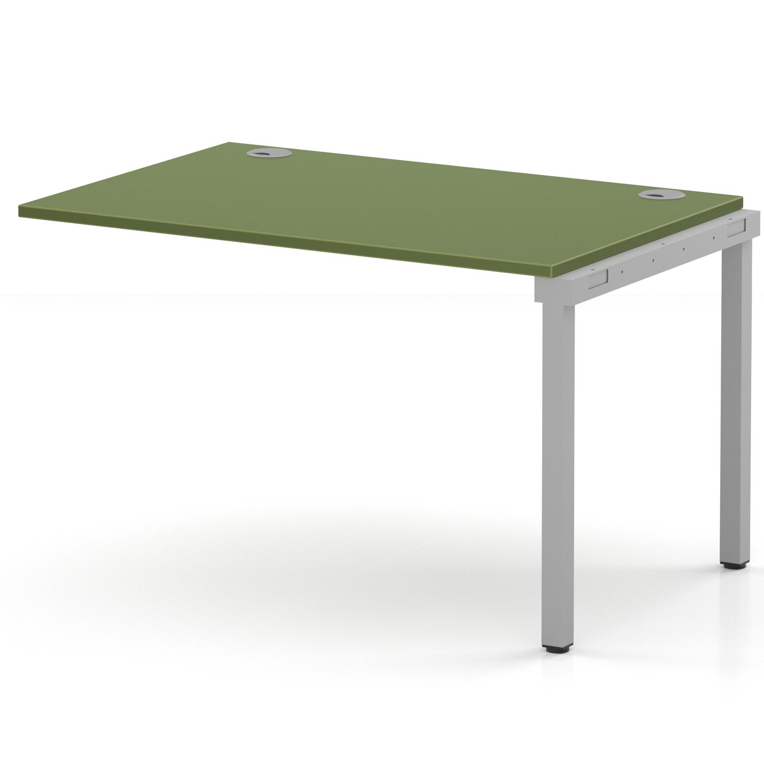 Impulse Bench Single Row Ext Kit 1200 Silver Frame Office Bench Desk Moss Green Impulse Bench Single Row Ext Kit 1200 Silver Frame Office Bench Desk Moss Green