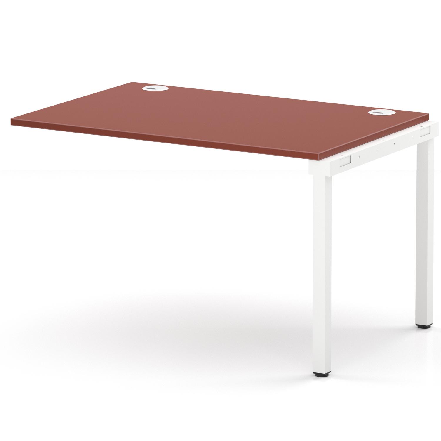 Impulse Bench Single Row Ext Kit 1200 White Frame Office Bench Desk Brick Red Impulse Bench Single Row Ext Kit 1200 White Frame Office Bench Desk Brick Red