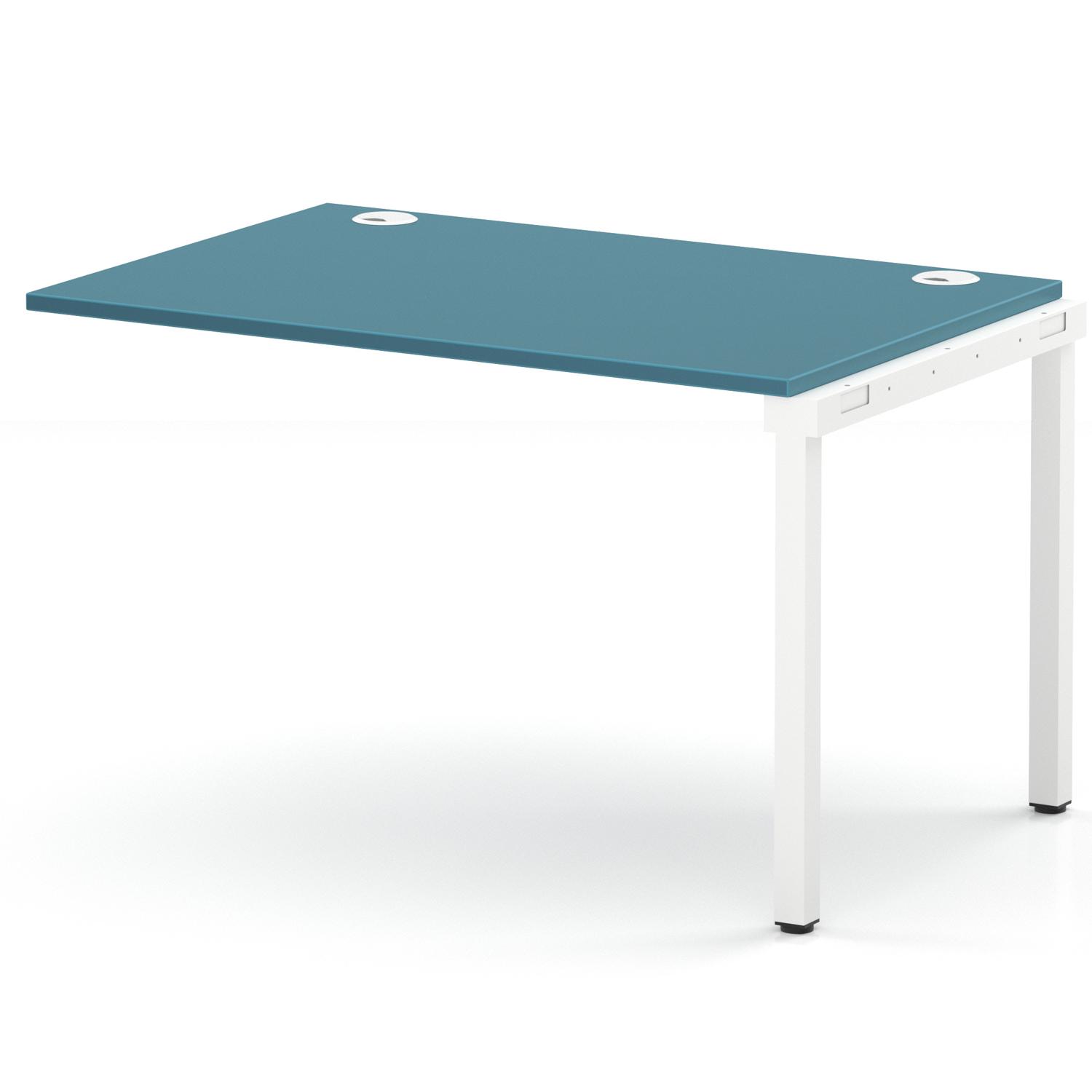Impulse Bench Single Row Ext Kit 1200 White Frame Office Bench Desk Dark Teal Impulse Bench Single Row Ext Kit 1200 White Frame Office Bench Desk Dark Teal