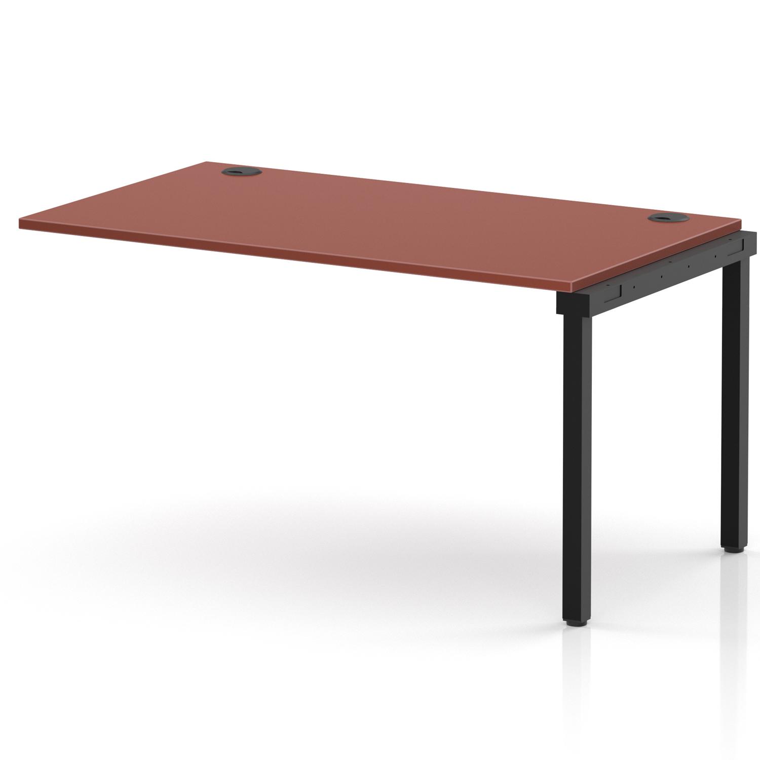 Impulse Bench Single Row Ext Kit 1400 Black Frame Office Bench Desk Brick Red Impulse Bench Single Row Ext Kit 1400 Black Frame Office Bench Desk Brick Red