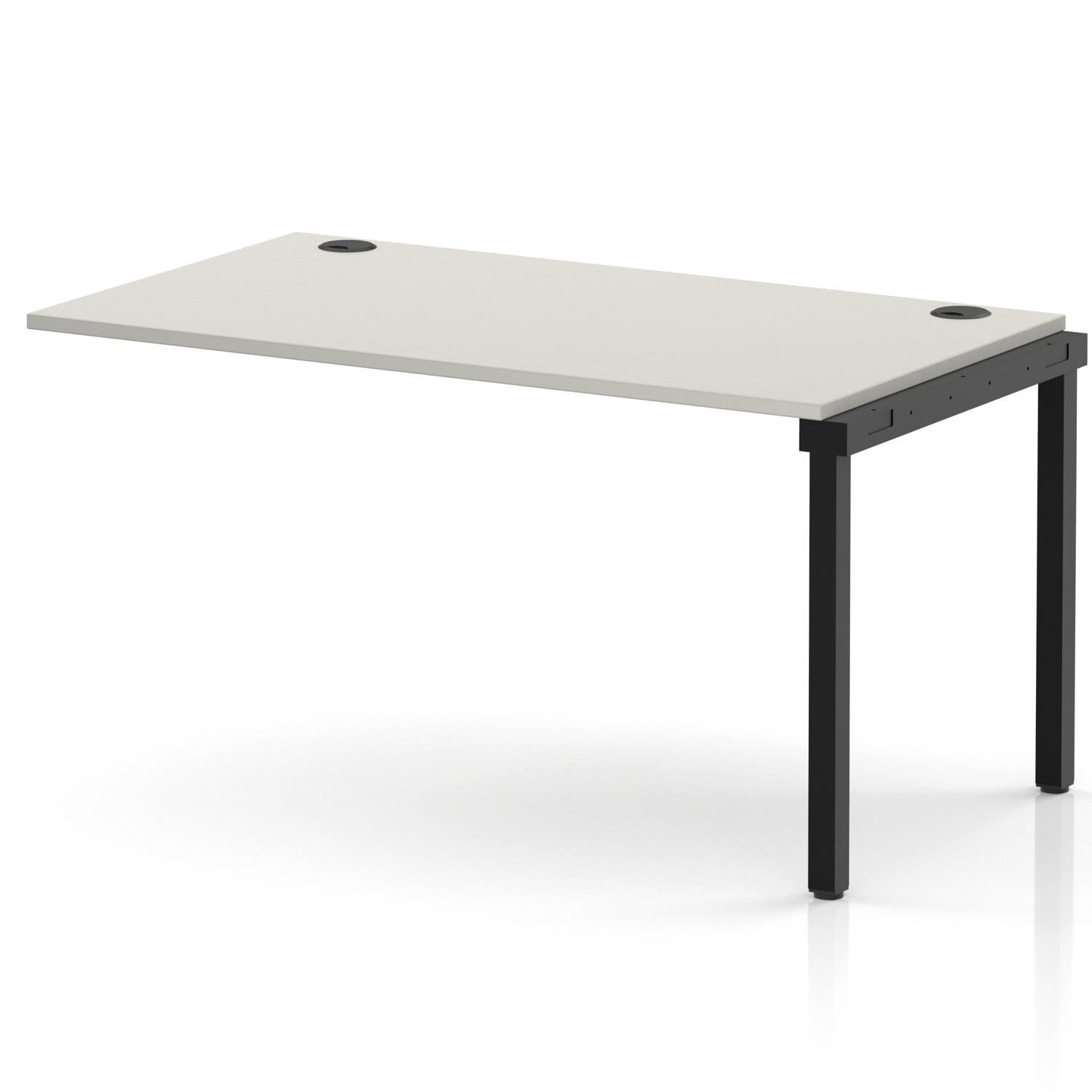 Impulse Bench Single Row Ext Kit 1400 Black Frame Office Bench Desk Dove Grey Impulse Bench Single Row Ext Kit 1400 Black Frame Office Bench Desk Dove Grey