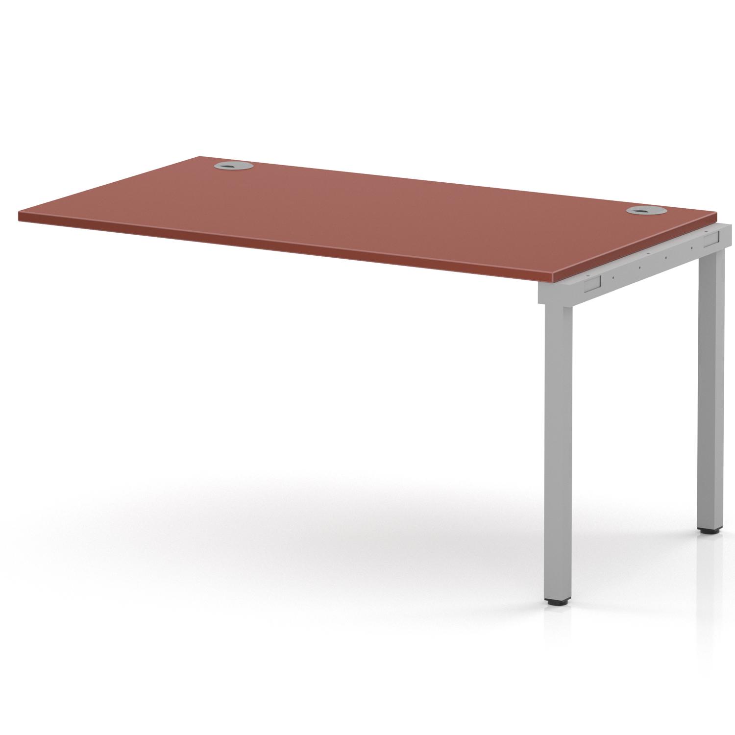 Impulse Bench Single Row Ext Kit 1400 Silver Frame Office Bench Desk Brick Red Impulse Bench Single Row Ext Kit 1400 Silver Frame Office Bench Desk Brick Red