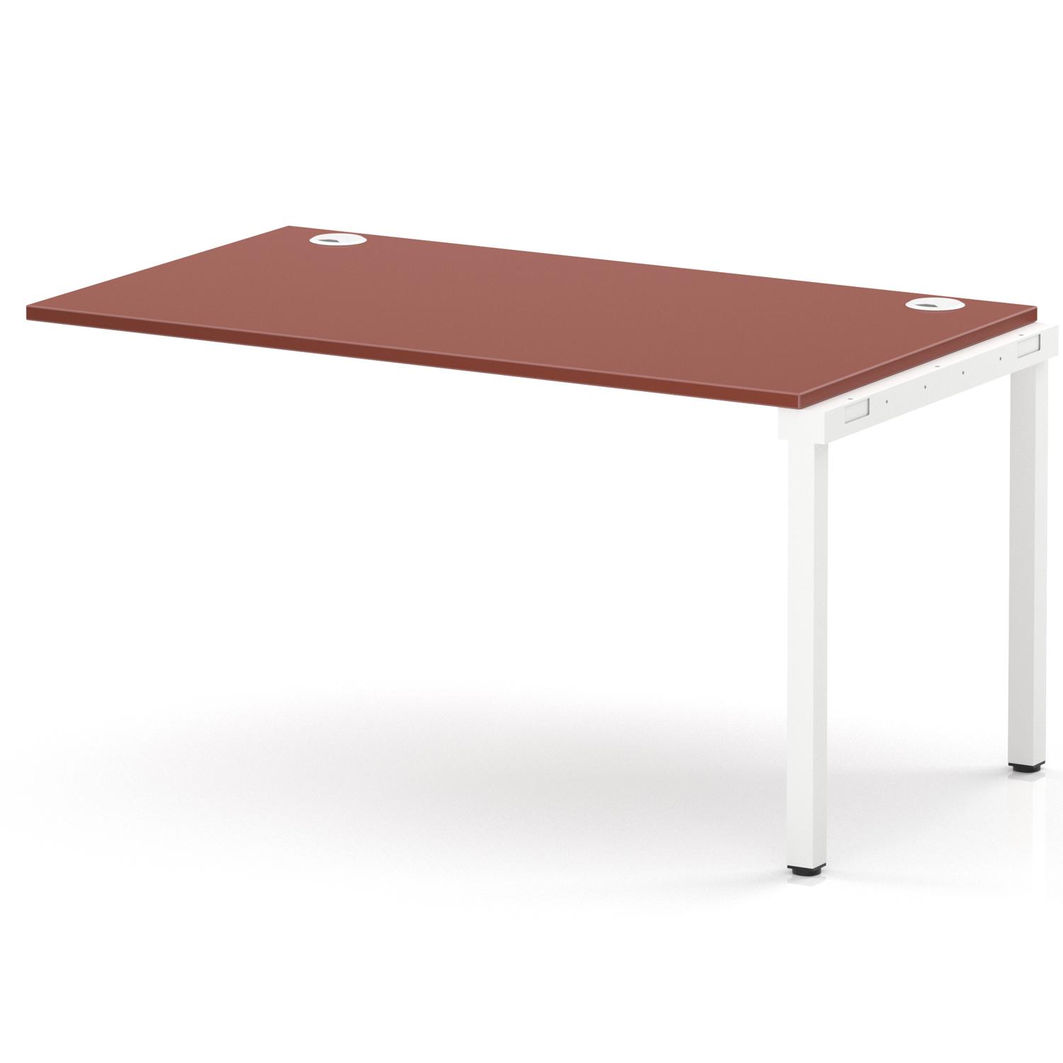 Impulse Bench Single Row Ext Kit 1400 White Frame Office Bench Desk Brick Red Impulse Bench Single Row Ext Kit 1400 White Frame Office Bench Desk Brick Red