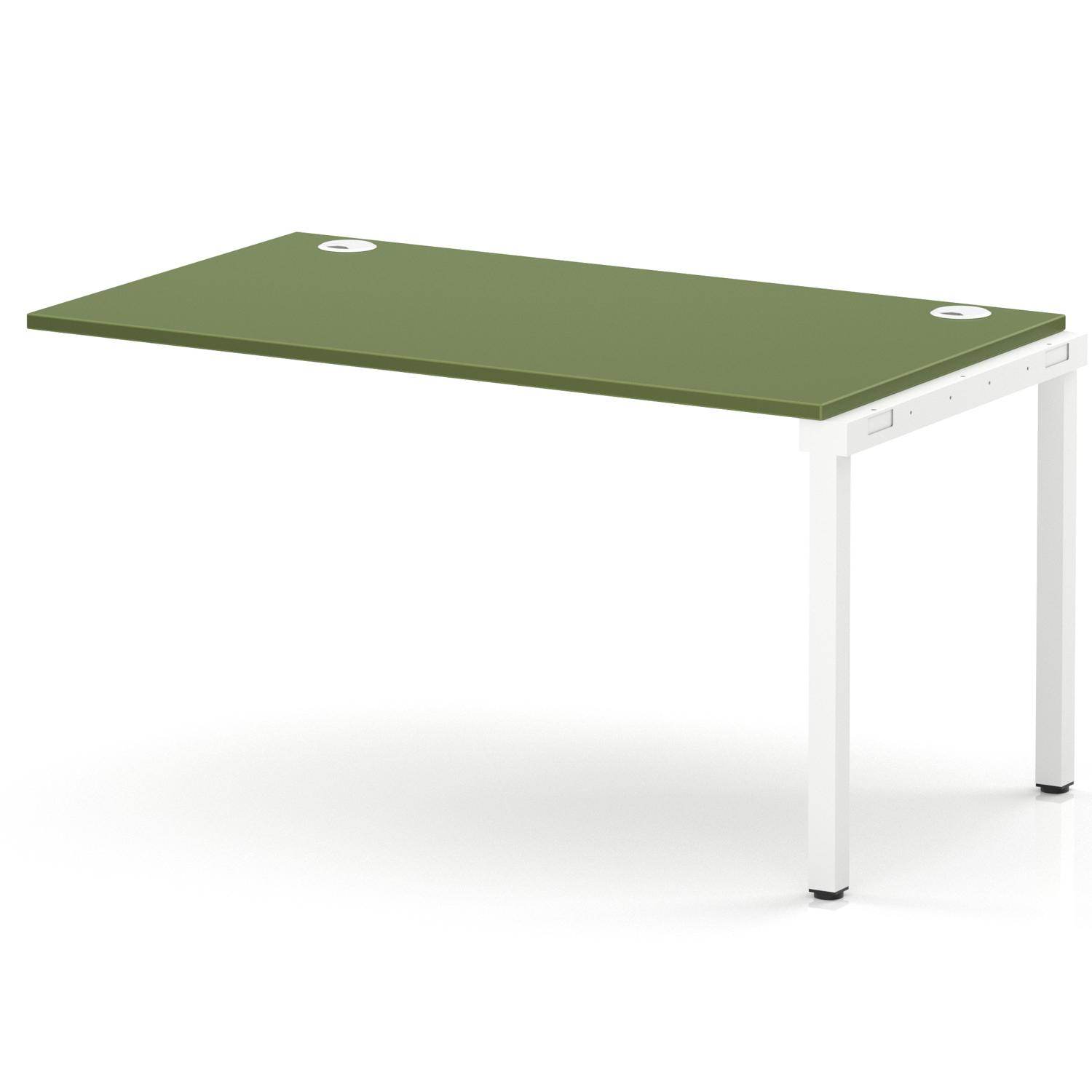 Impulse Bench Single Row Ext Kit 1400 White Frame Office Bench Desk Moss Green Impulse Bench Single Row Ext Kit 1400 White Frame Office Bench Desk Moss Green