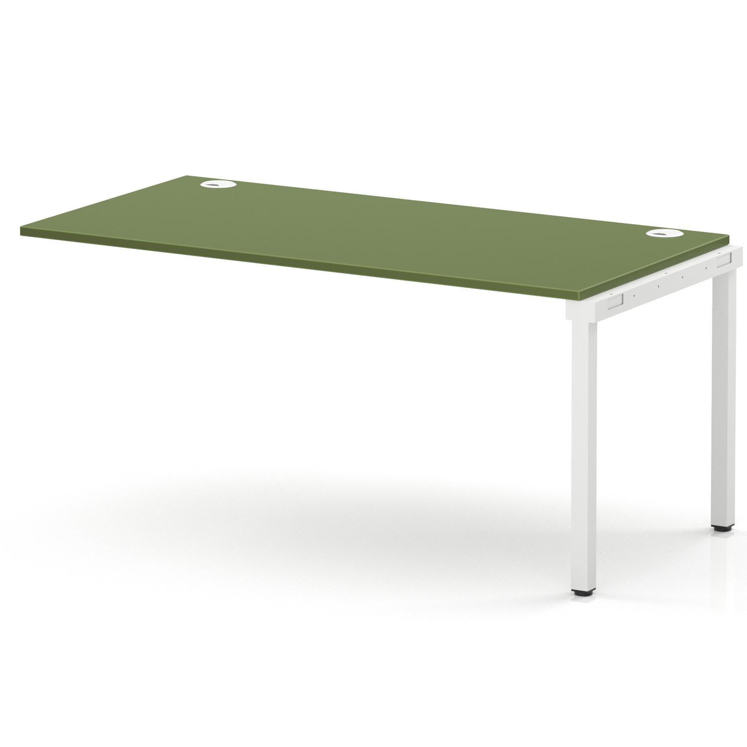 Impulse Bench Single Row Ext Kit 1600 White Frame Office Bench Desk Moss Green Impulse Bench Single Row Ext Kit 1600 White Frame Office Bench Desk Moss Green
