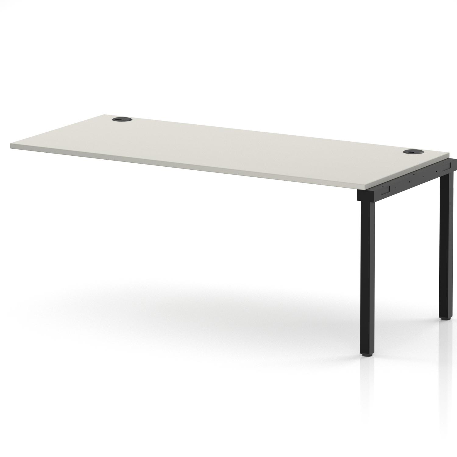 Impulse Bench Single Row Ext Kit 1800 Black Frame Office Bench Desk Dove Grey Impulse Bench Single Row Ext Kit 1800 Black Frame Office Bench Desk Dove Grey