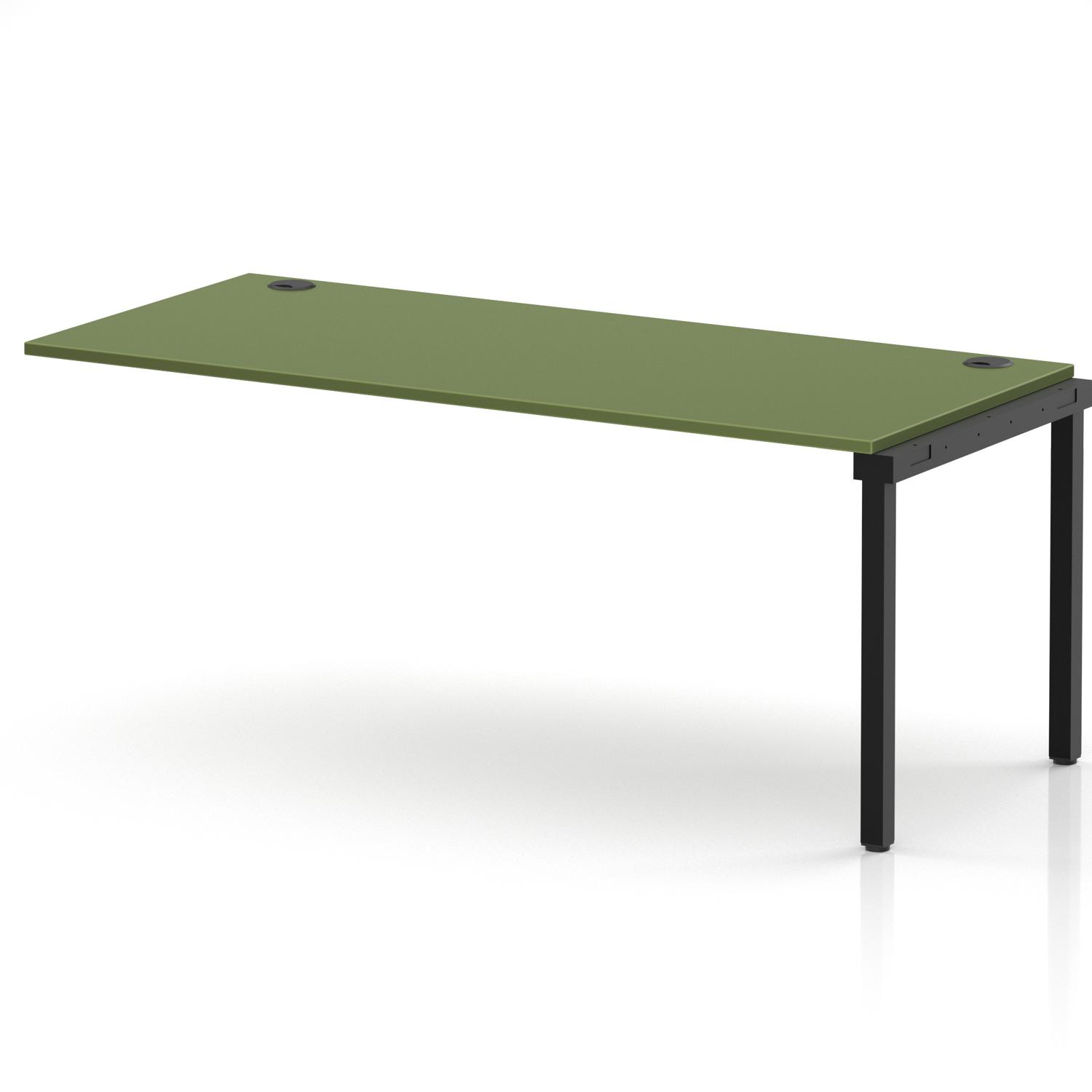 Impulse Bench Single Row Ext Kit 1800 Black Frame Office Bench Desk Moss Green Impulse Bench Single Row Ext Kit 1800 Black Frame Office Bench Desk Moss Green