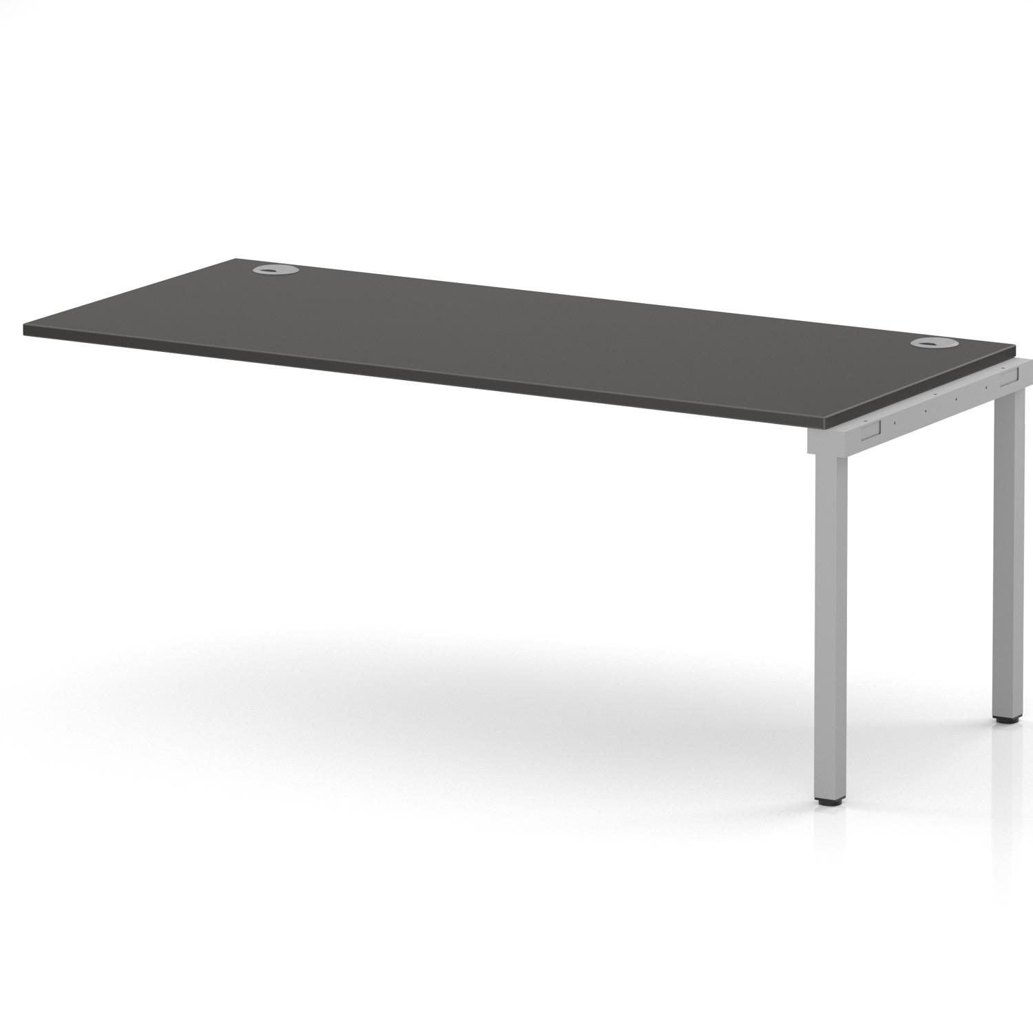 Impulse Bench Single Row Ext Kit 1800 Silver Frame Office Bench Desk Carbon Grey Impulse Bench Single Row Ext Kit 1800 Silver Frame Office Bench Desk Carbon Grey