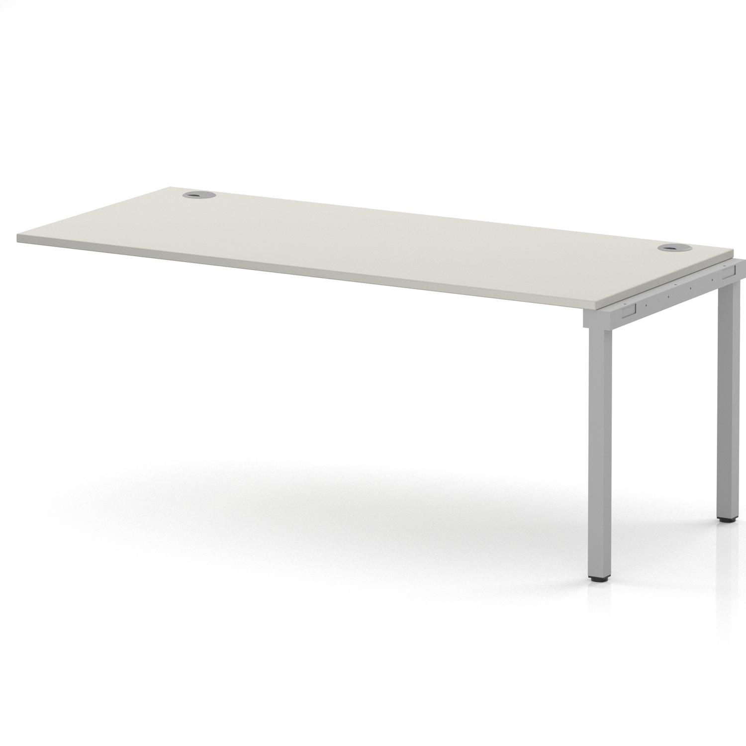 Impulse Bench Single Row Ext Kit 1800 Silver Frame Office Bench Desk Dove Grey Impulse Bench Single Row Ext Kit 1800 Silver Frame Office Bench Desk Dove Grey