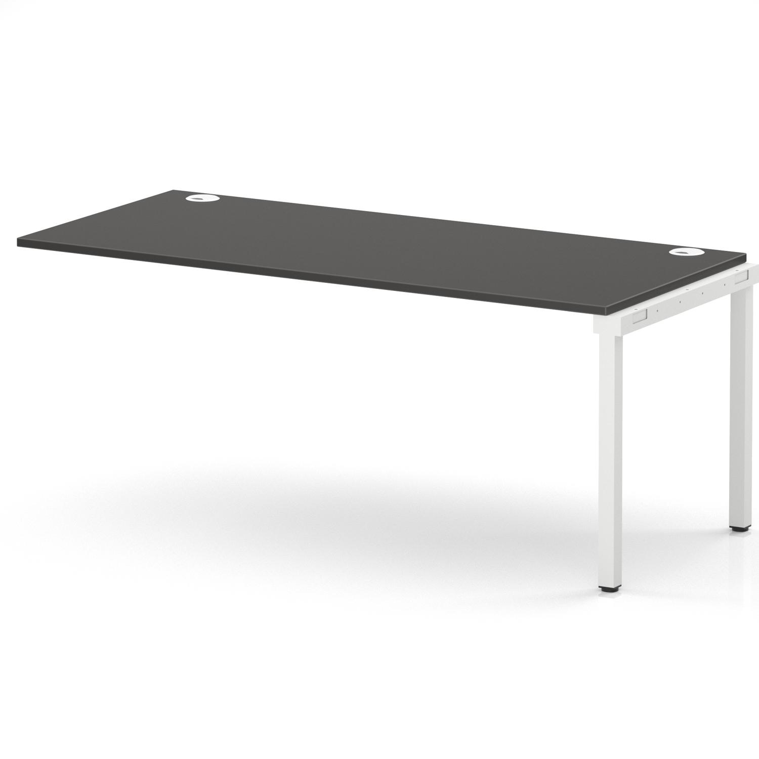 Impulse Bench Single Row Ext Kit 1800 White Frame Office Bench Desk Carbon Grey Impulse Bench Single Row Ext Kit 1800 White Frame Office Bench Desk Carbon Grey