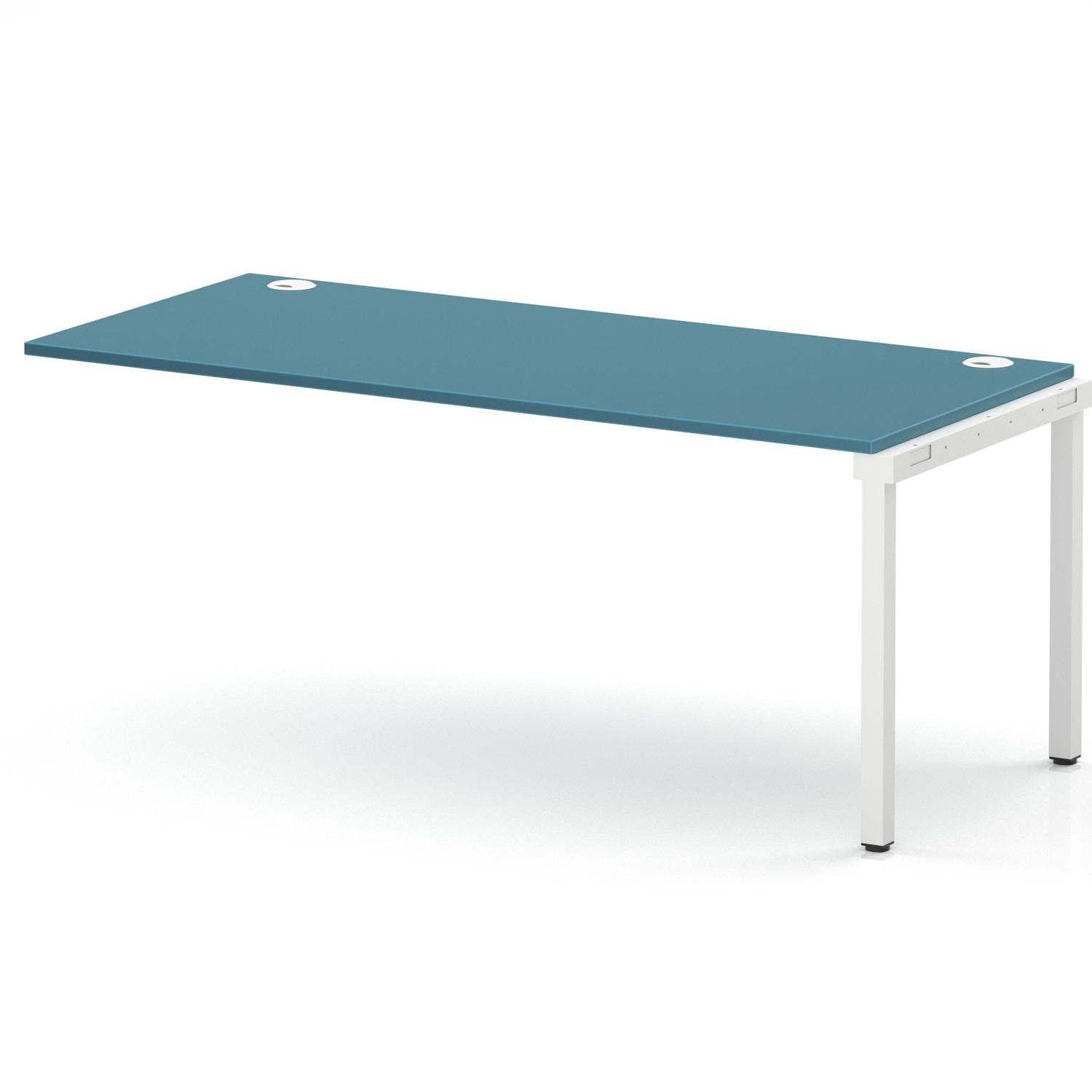 Impulse Bench Single Row Ext Kit 1800 White Frame Office Bench Desk Dark Teal Impulse Bench Single Row Ext Kit 1800 White Frame Office Bench Desk Dark Teal