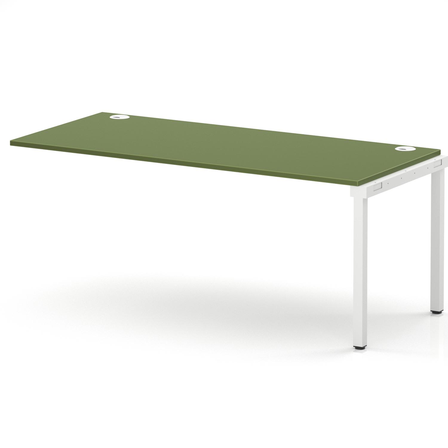 Impulse Bench Single Row Ext Kit 1800 White Frame Office Bench Desk Moss Green Impulse Bench Single Row Ext Kit 1800 White Frame Office Bench Desk Moss Green