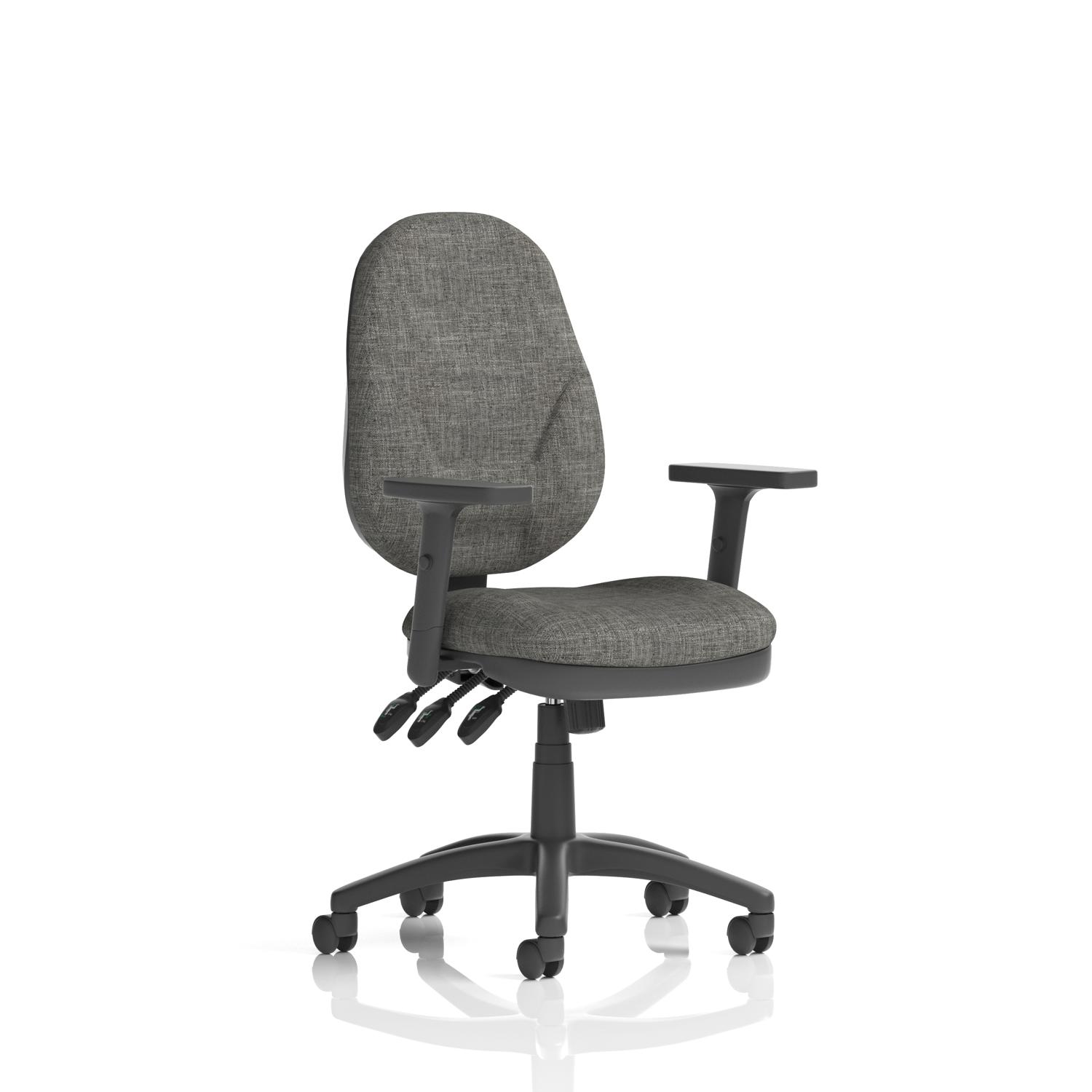 Eclipse Plus XL Lever Task Operator Chair With Height Adjustable Arms Charcoal
