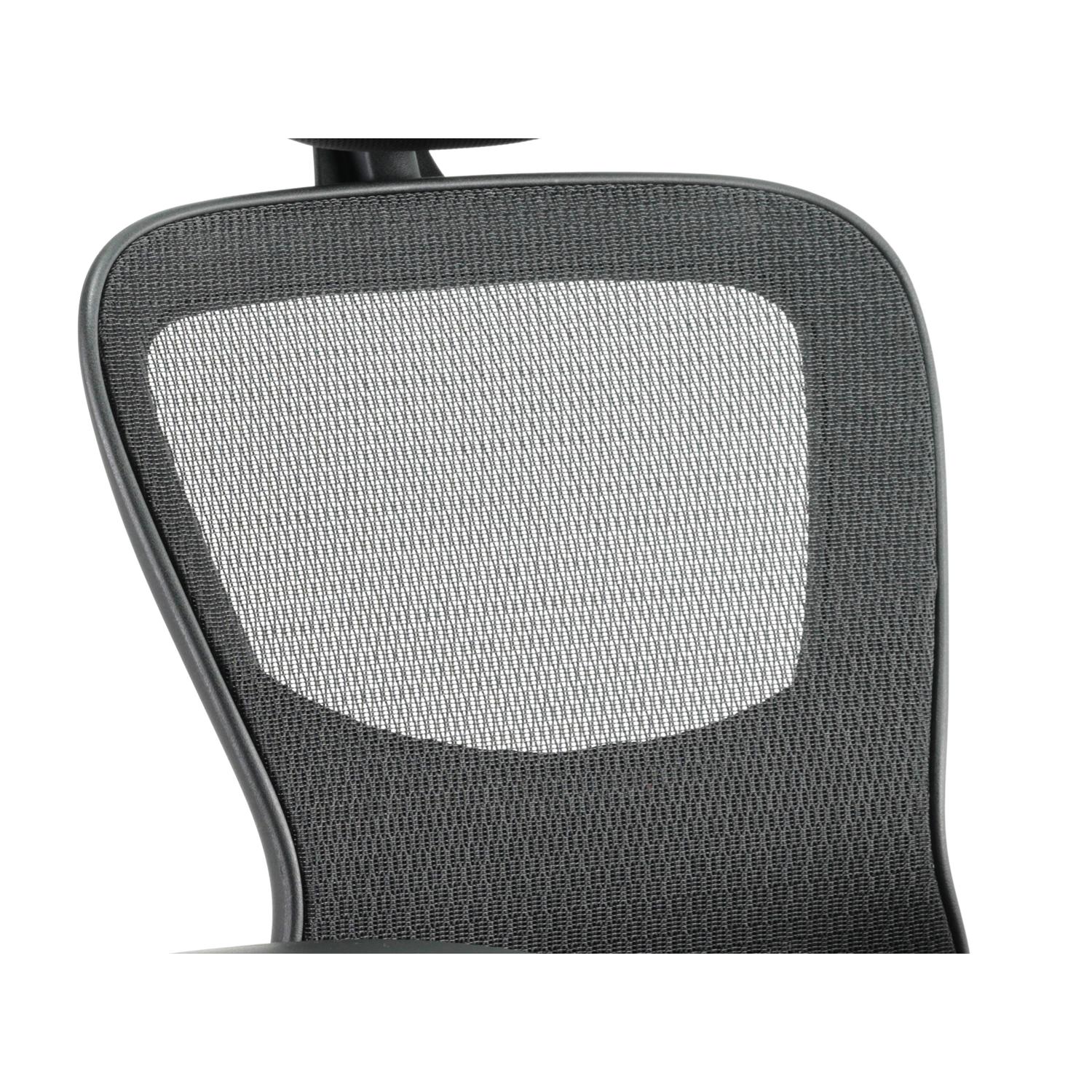 Stealth Shadow Ergo Posture Chair Black Airmesh Seat And Mesh Back With Arms And Headrest