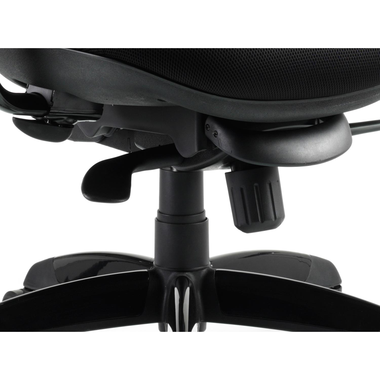 Stealth Shadow Ergo Posture Chair Black Airmesh Seat And Mesh Back With Arms And Headrest
