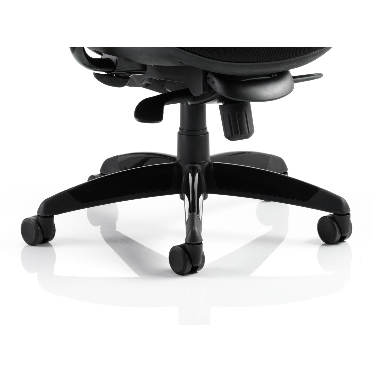 Stealth Shadow Ergo Posture Chair Black Airmesh Seat And Mesh Back With Arms And Headrest