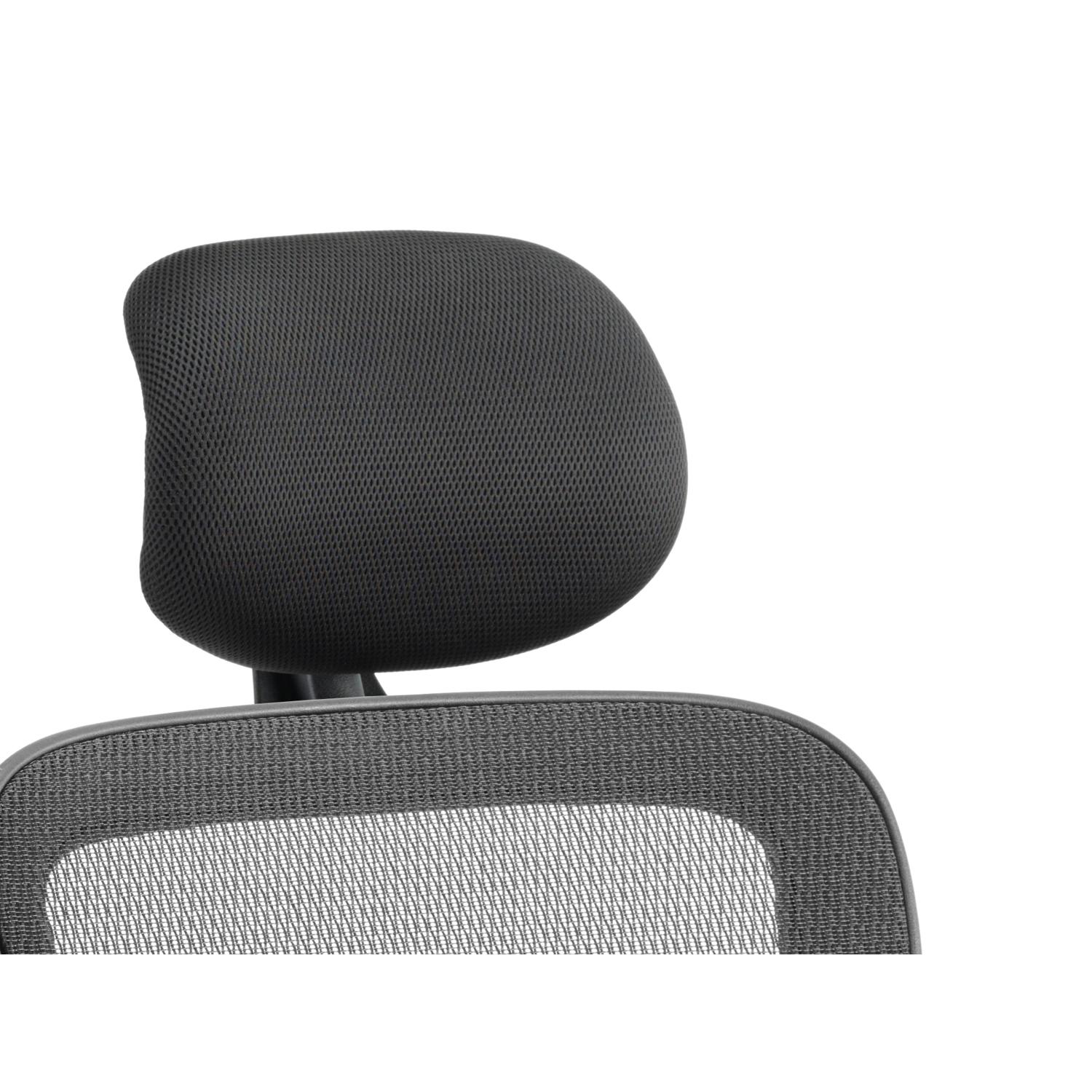 Stealth Shadow Ergo Posture Chair Black Mesh Seat And Back With Arms And Headrest