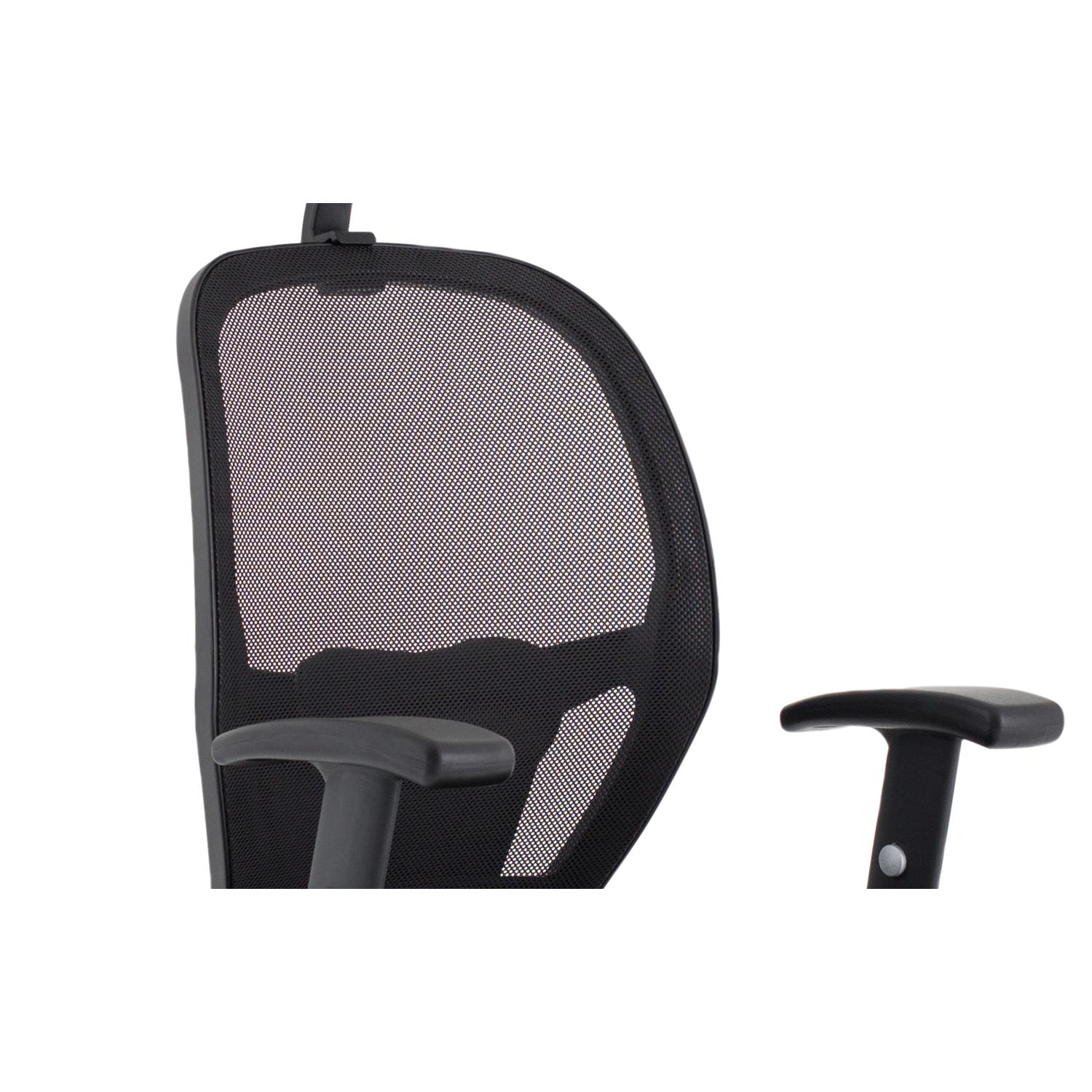 Denver Black Mesh Chair With Headrest
