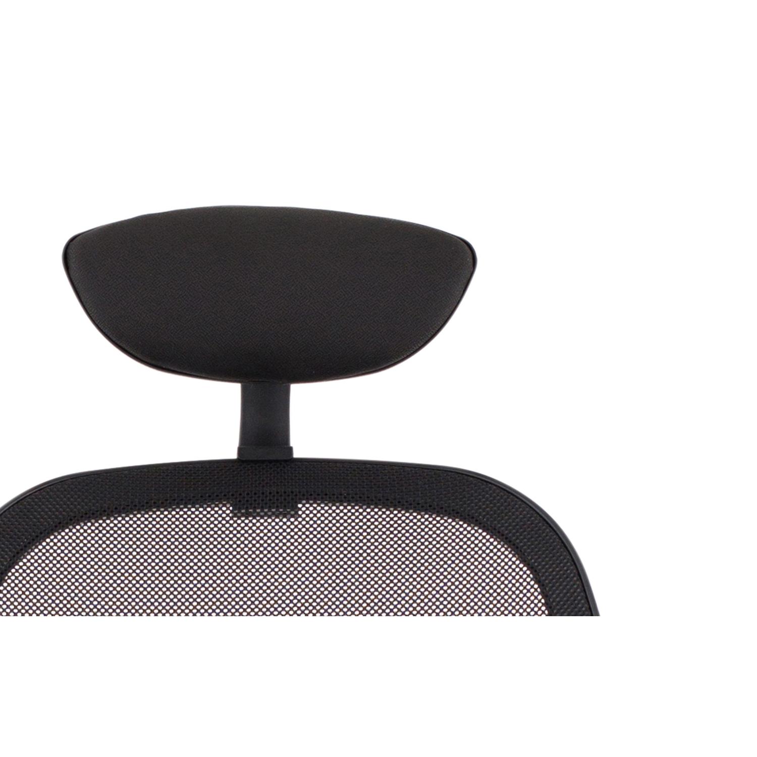 Denver Black Mesh Chair With Headrest