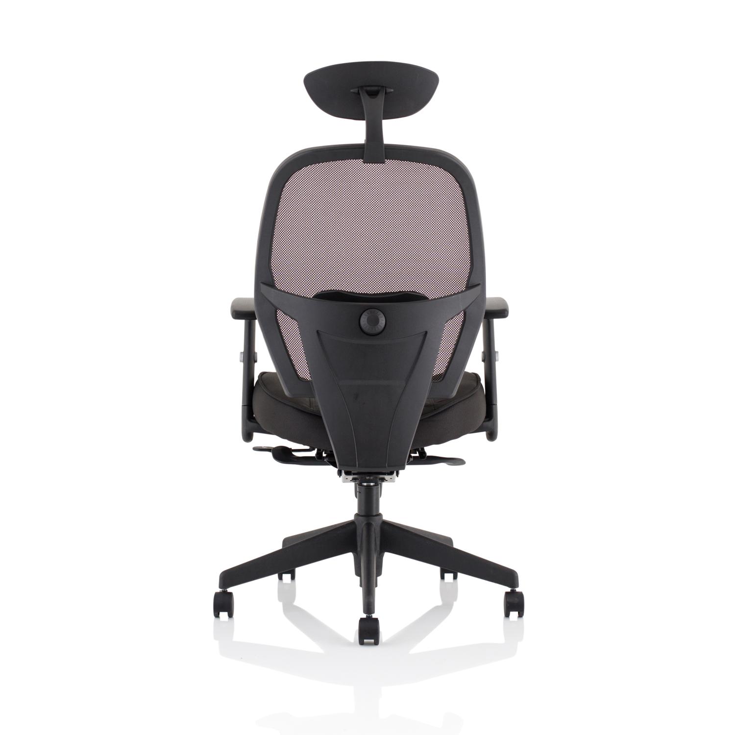 Denver Black Mesh Chair With Headrest