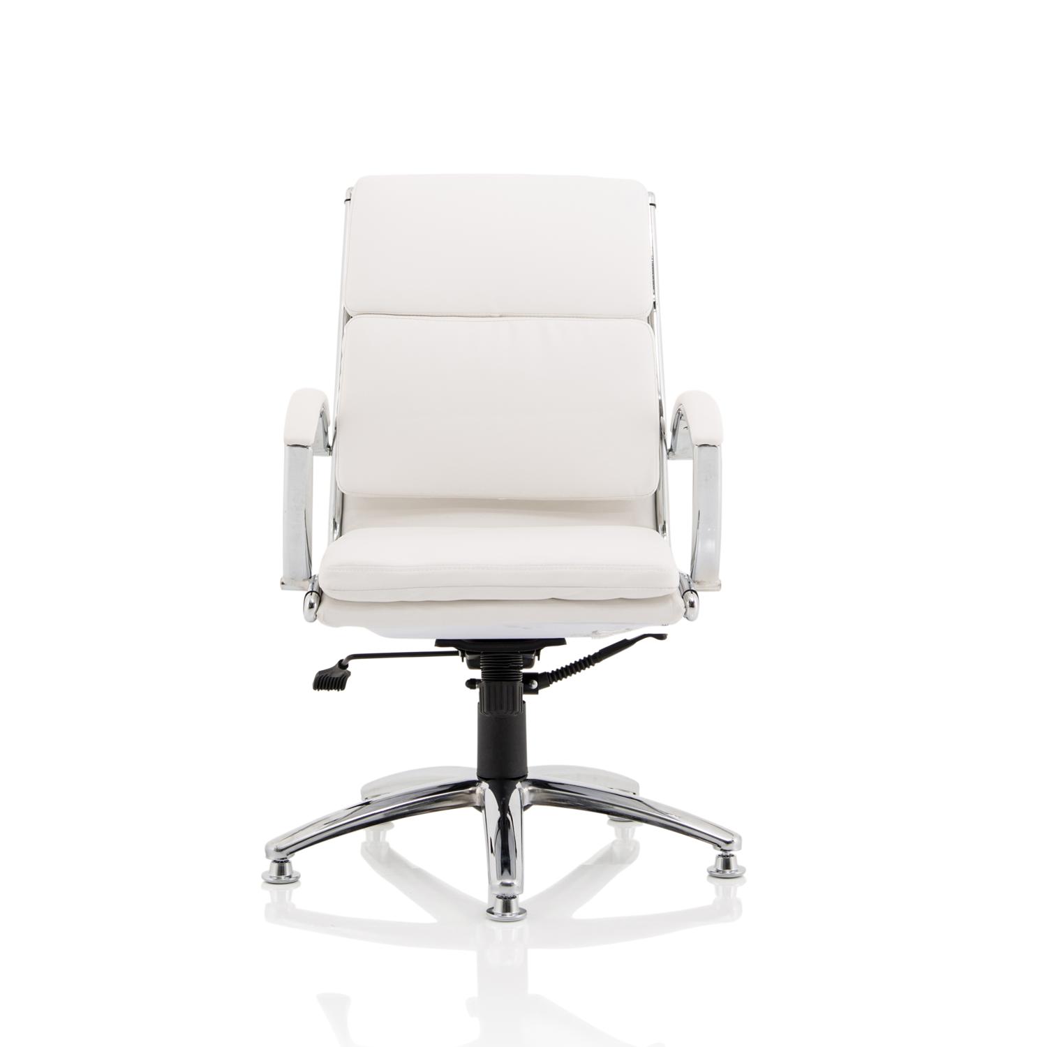 Classic Executive Chair Medium Back With Chrome Glides White