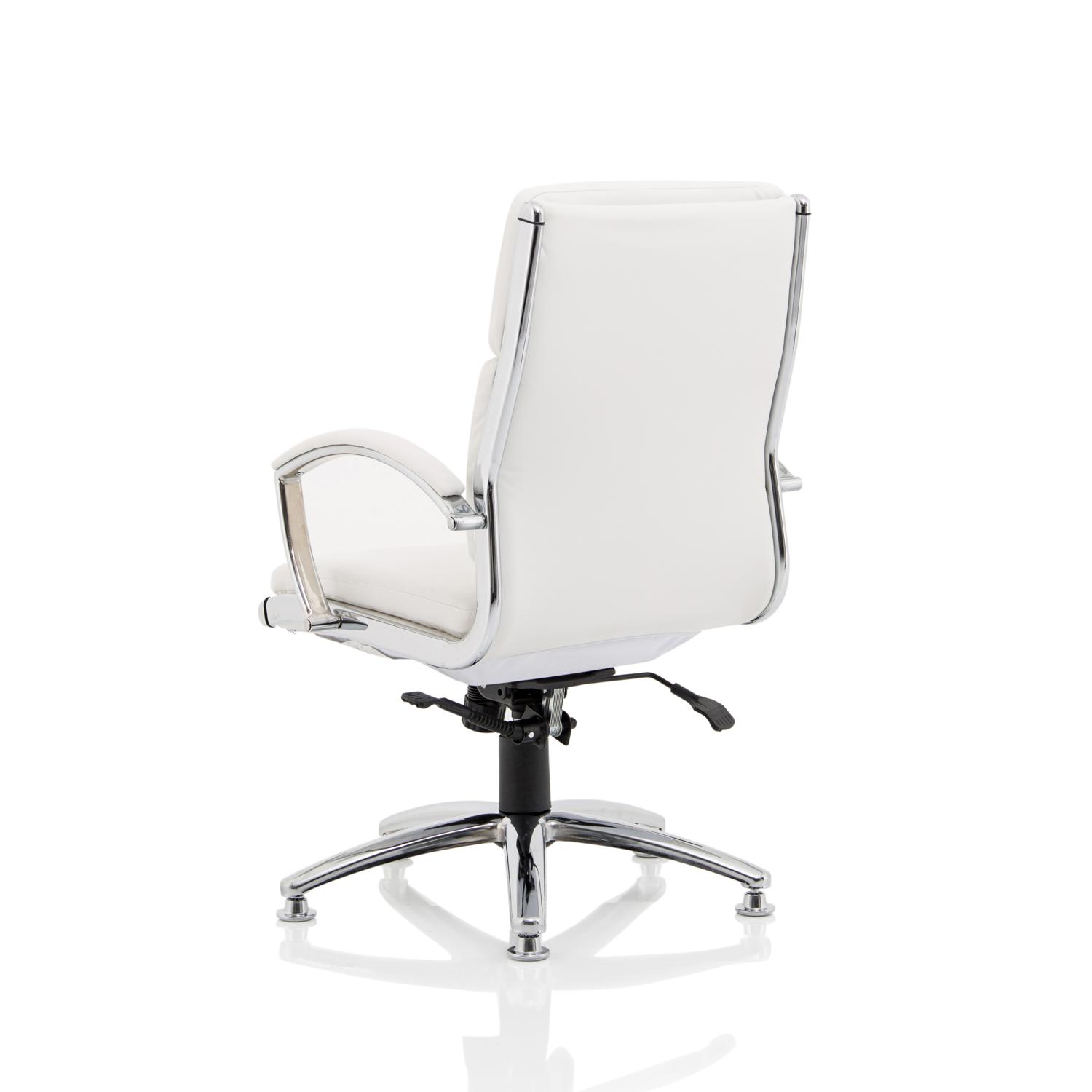 Classic Executive Chair Medium Back With Chrome Glides White