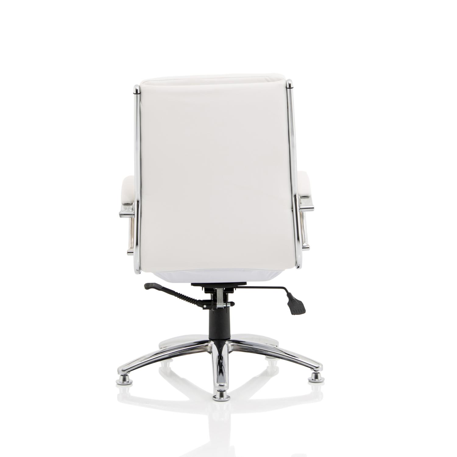 Classic Executive Chair Medium Back With Chrome Glides White