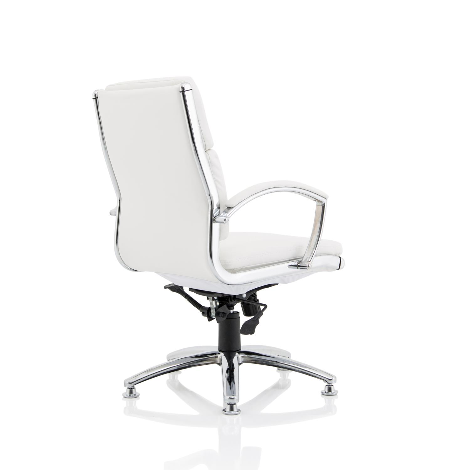 Classic Executive Chair Medium Back With Chrome Glides White