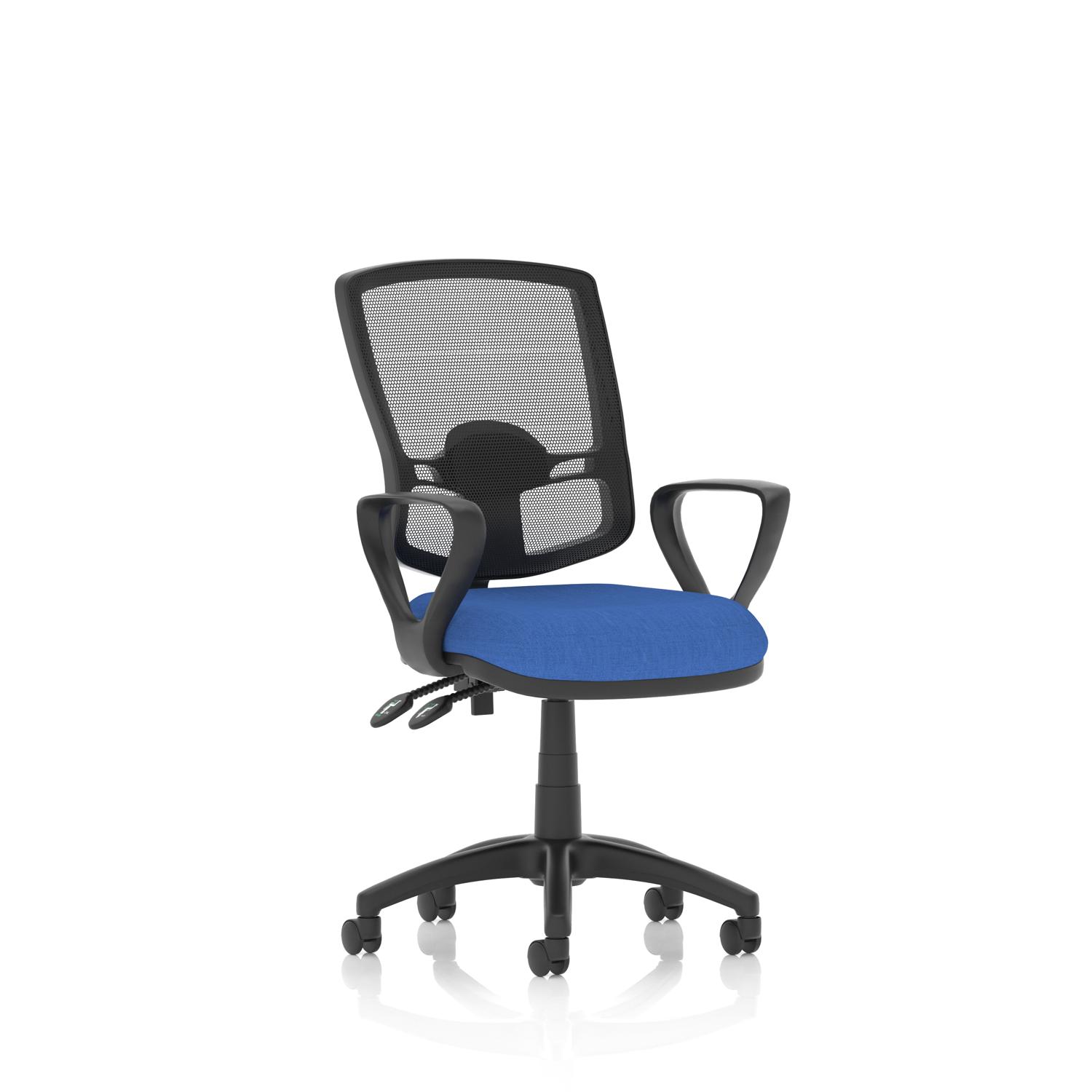 Eclipse Plus II Deluxe Mesh Back Task Operator Office Chair (Blue Fabric)