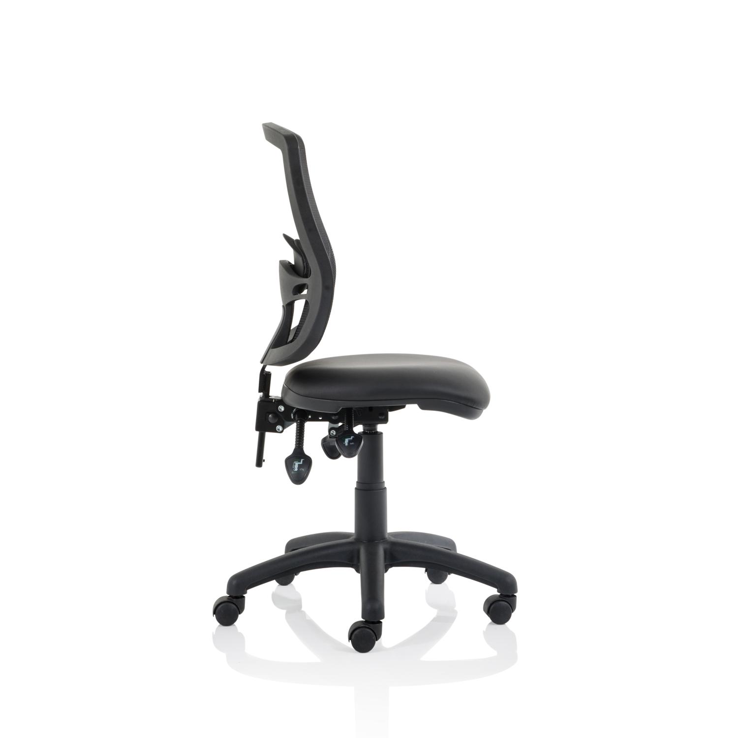 Eclipse Plus III Lever Task Operator Chair Deluxe Mesh Back Black Bonded Leather