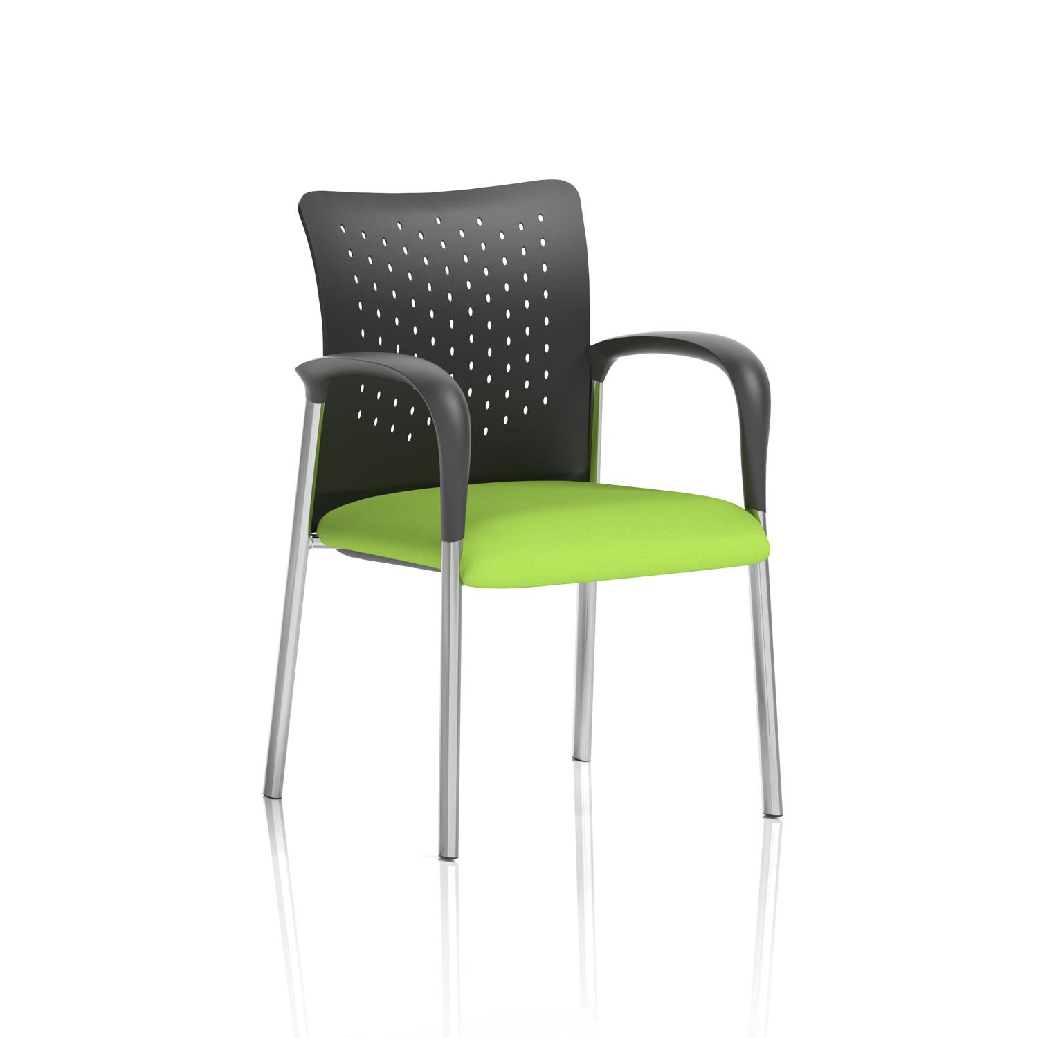 Academy Visitor With Arms Nylon Back Bespoke Colour Seat Myrrh Green