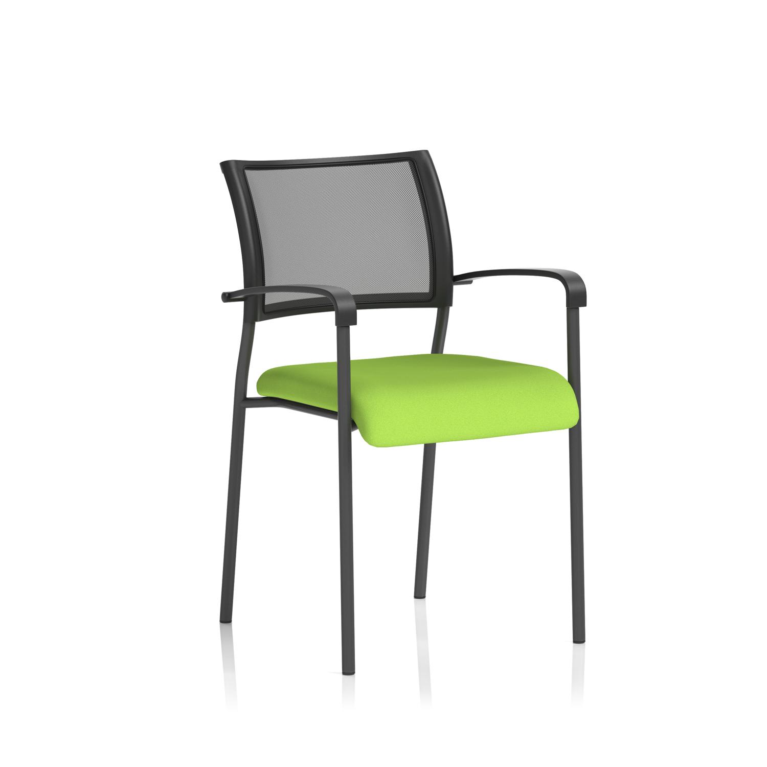 Brunswick Black Frame With Arms Bespoke Colour Seat Myrrh Green