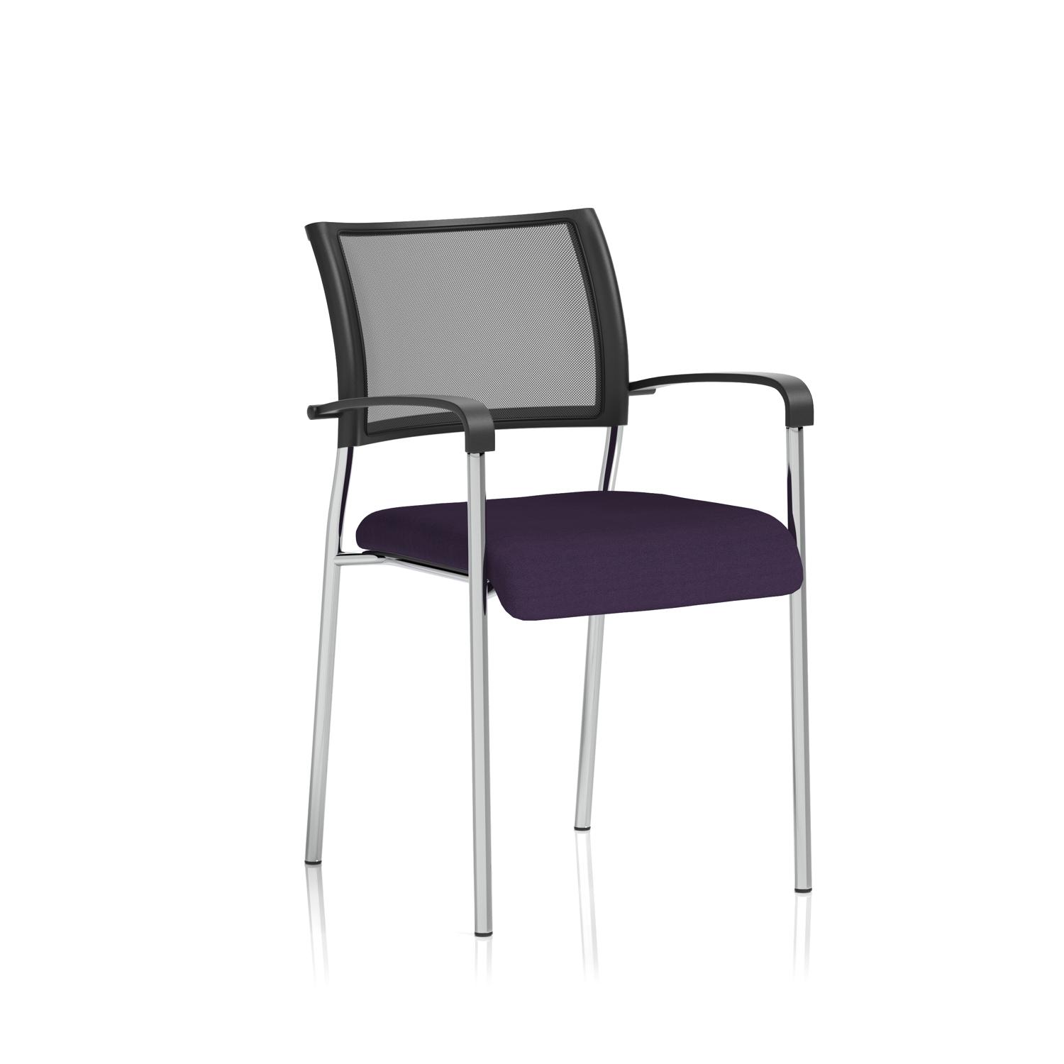 Brunswick Chrome Frame With Arms Bespoke Colour Seat Tansy Purple