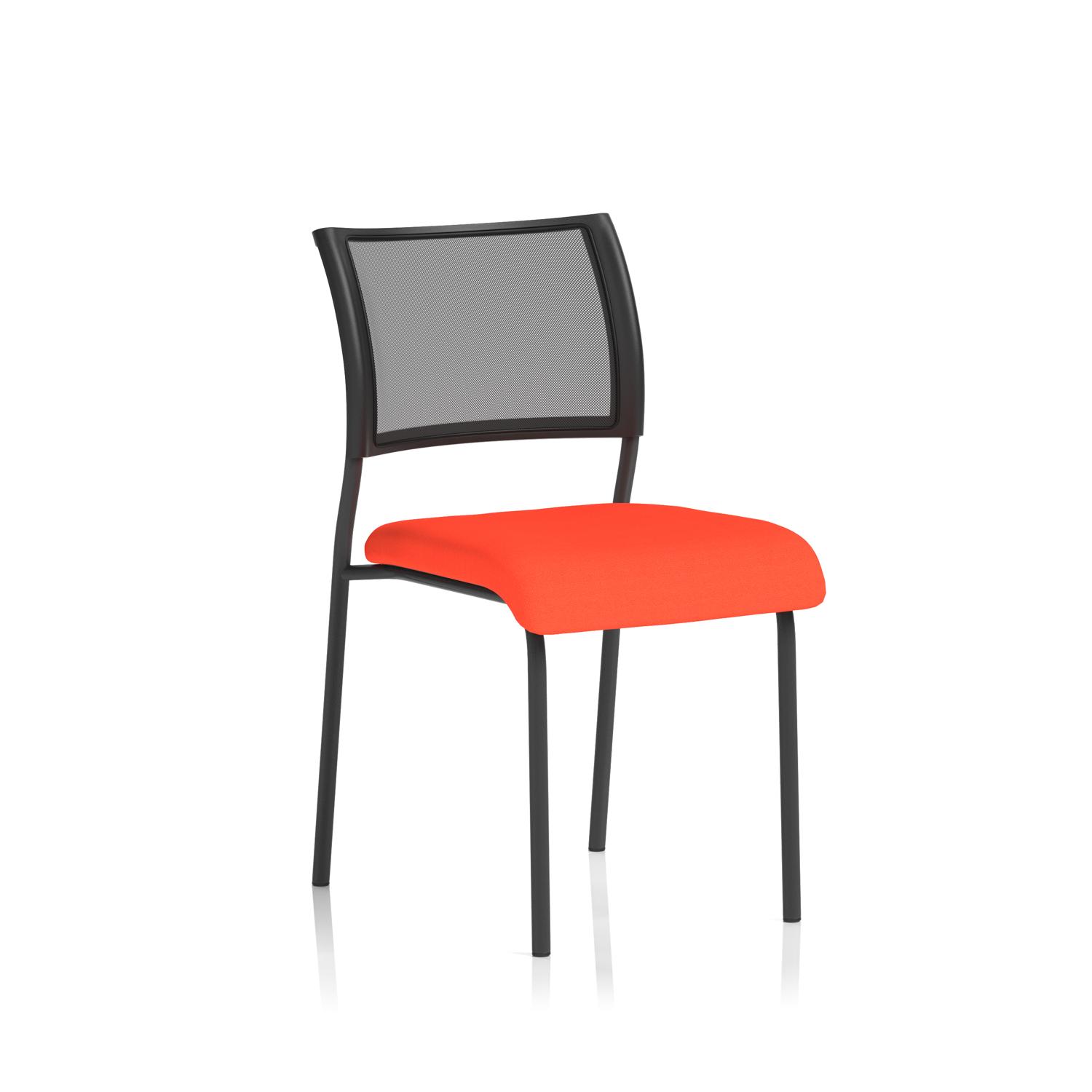 Brunswick Black Frame Without Arms Bespoke Colour Seat Tabasco Orange