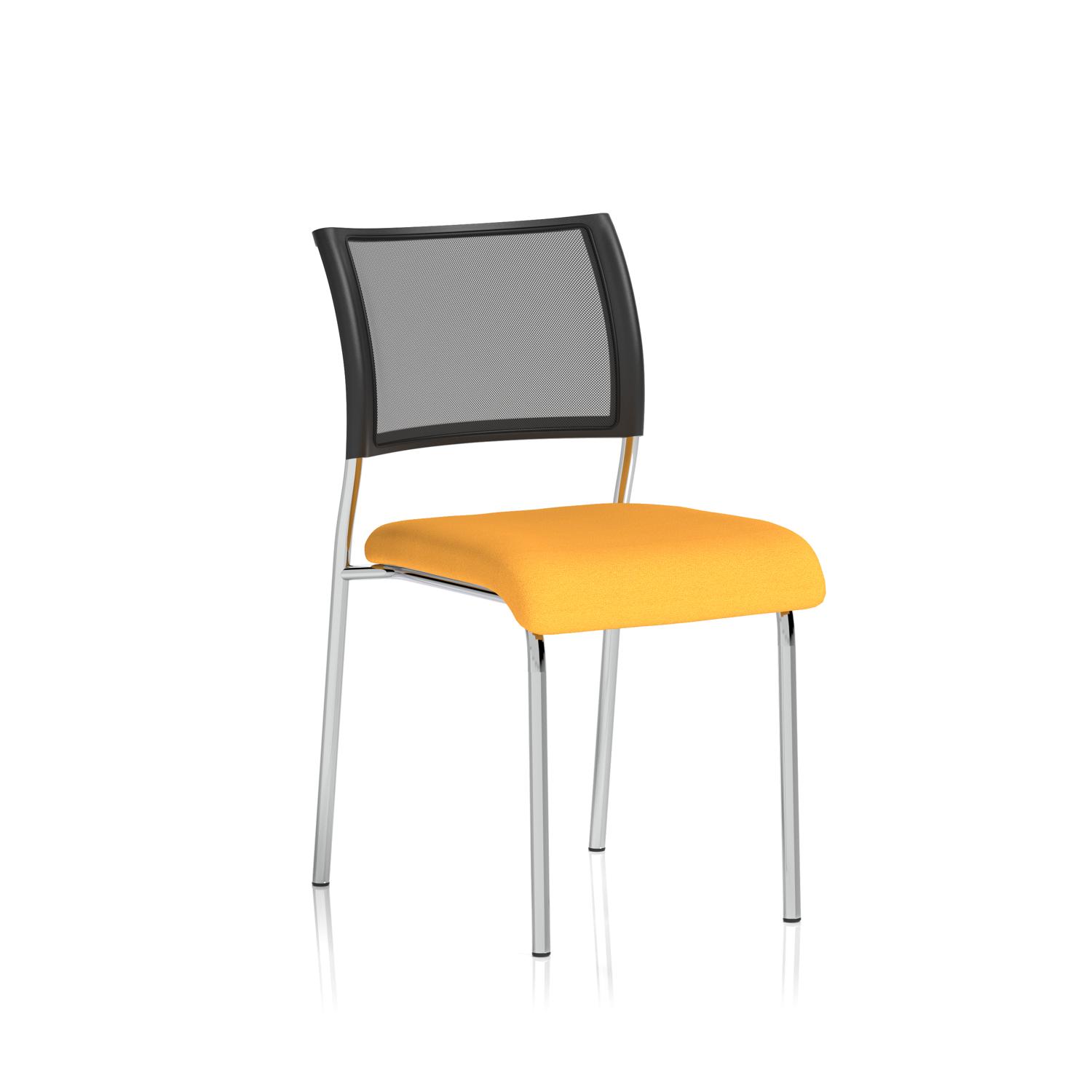 Brunswick Chrome Frame Without Arms Bespoke Colour Seat Senna Yellow