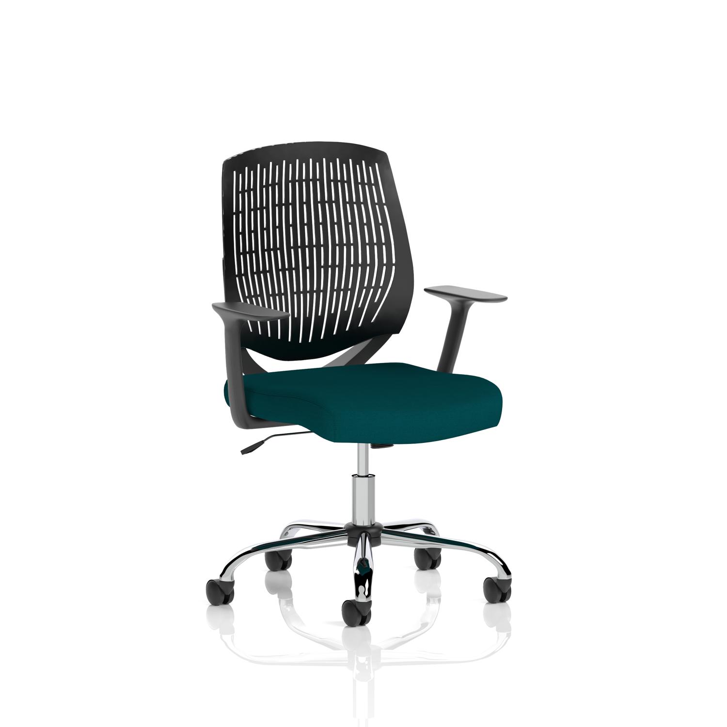 Dura With Arms Black Back Bespoke Colour Seat Maringa Teal