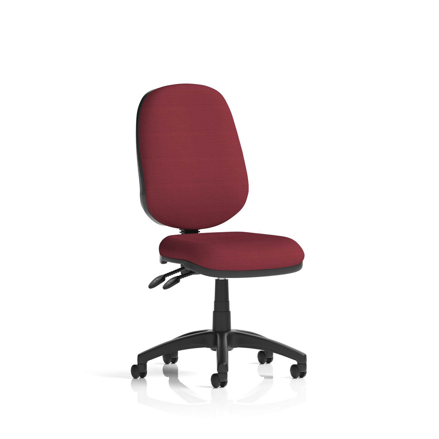 Eclipse Plus II Lever Task Operator Chair Bespoke Colour Back And Seat Ginseng Chilli