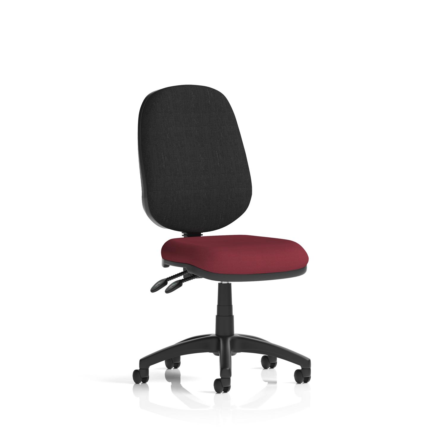 Eclipse Plus II Lever Task Operator Chair Bespoke Colour Seat Ginseng Chilli