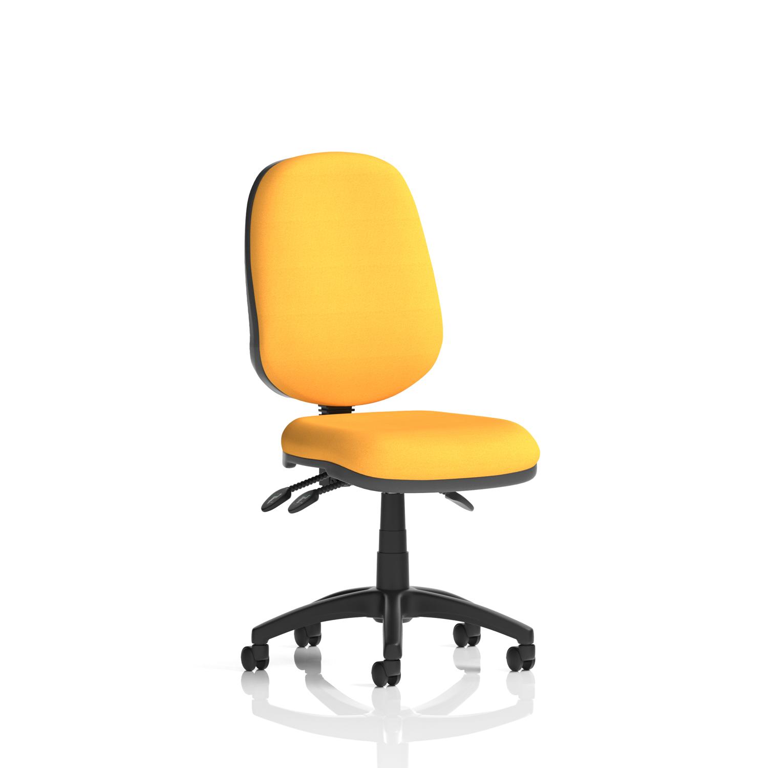 Eclipse Plus III Lever Task Operator Chair Bespoke Colour Back And Seat Senna Yellow