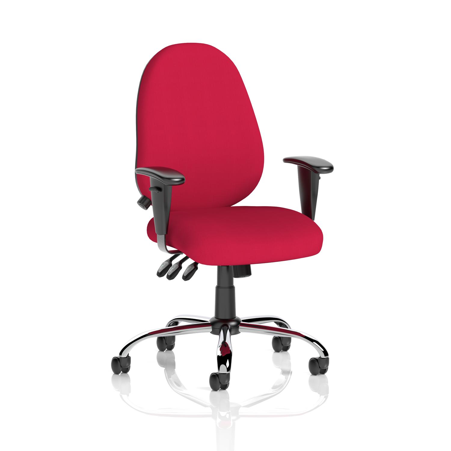 Lisbon Task Operator Chair Bespoke Colour Bergamot Cherry