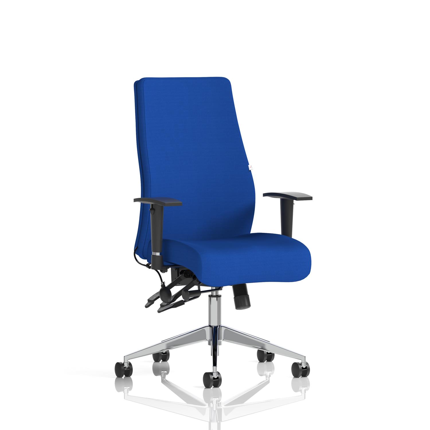 Onyx Ergo Posture Chair With Height Adjustable Arms Without Headrest Bespoke Colour Back And Seat Stevia Blue Onyx Ergo Posture Chair With Height Adjustable Arms Without Headrest Bespoke Colour Back And Seat Stevia Blue