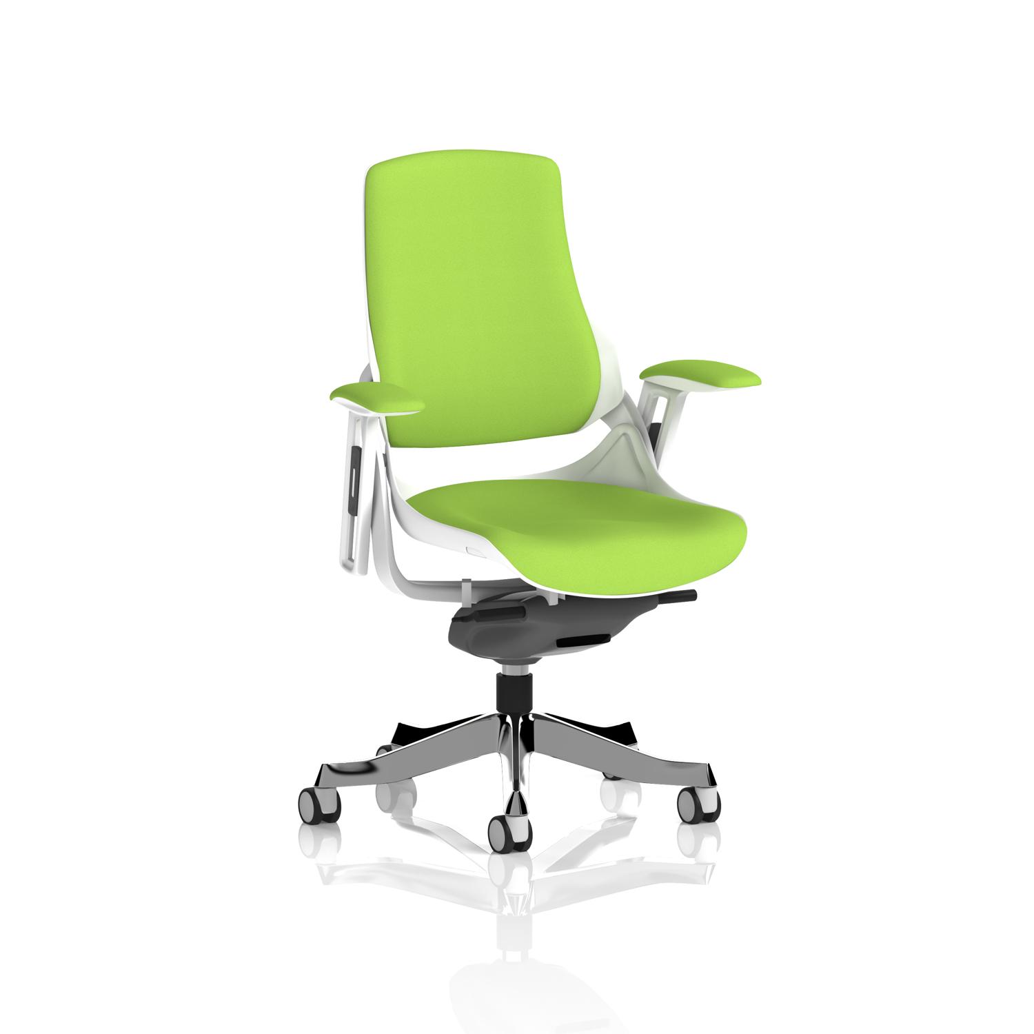 Zure White Shell Bespoke Colour Back And Seat Myrrh Green