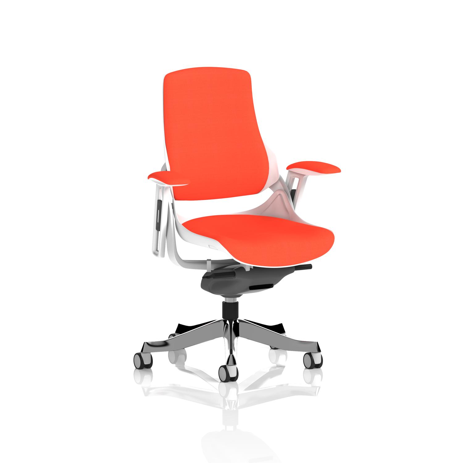 Zure White Shell Bespoke Colour Back And Seat Tabasco Orange