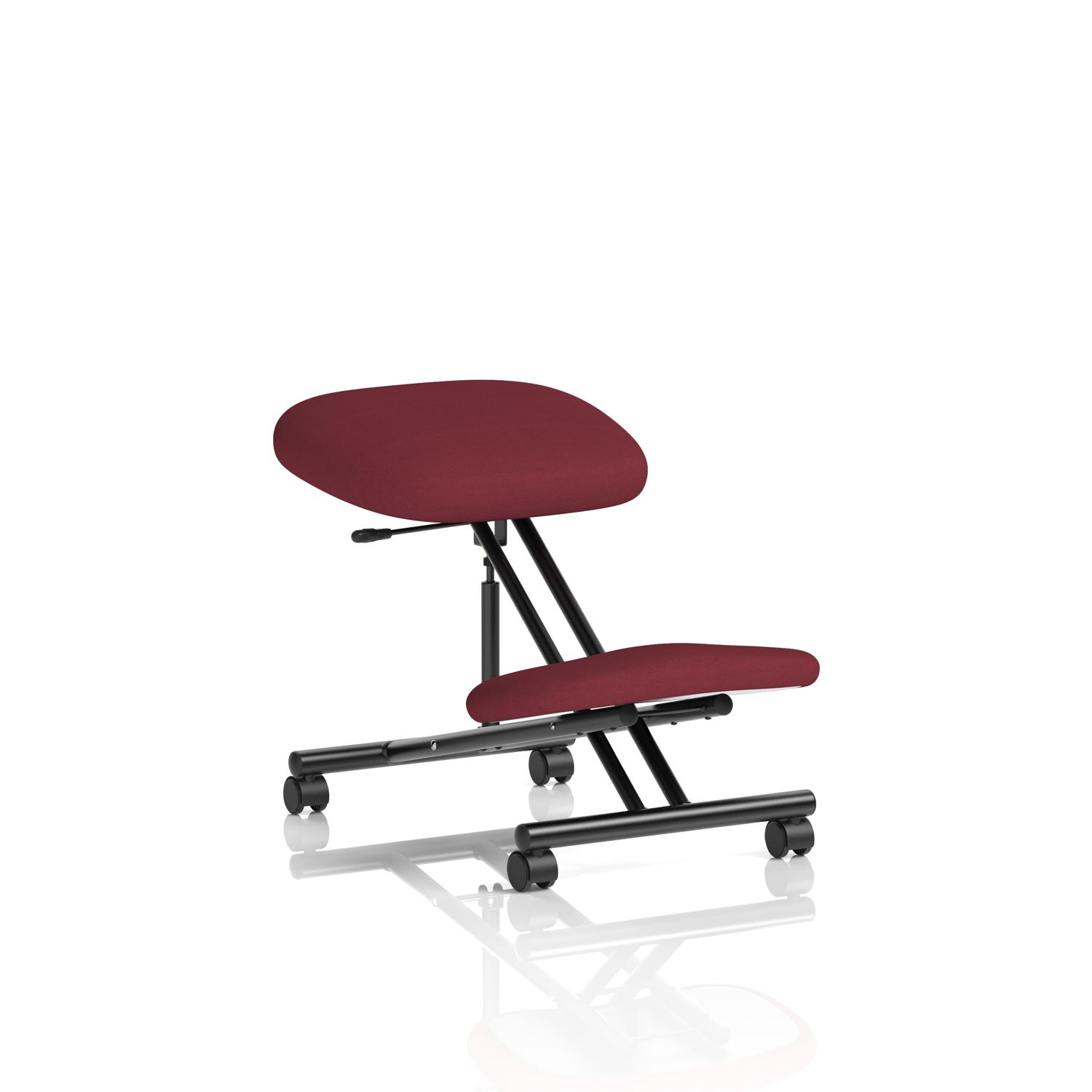 Kneeling Stool Black Frame Bespoke Colour Ginseng Chilli