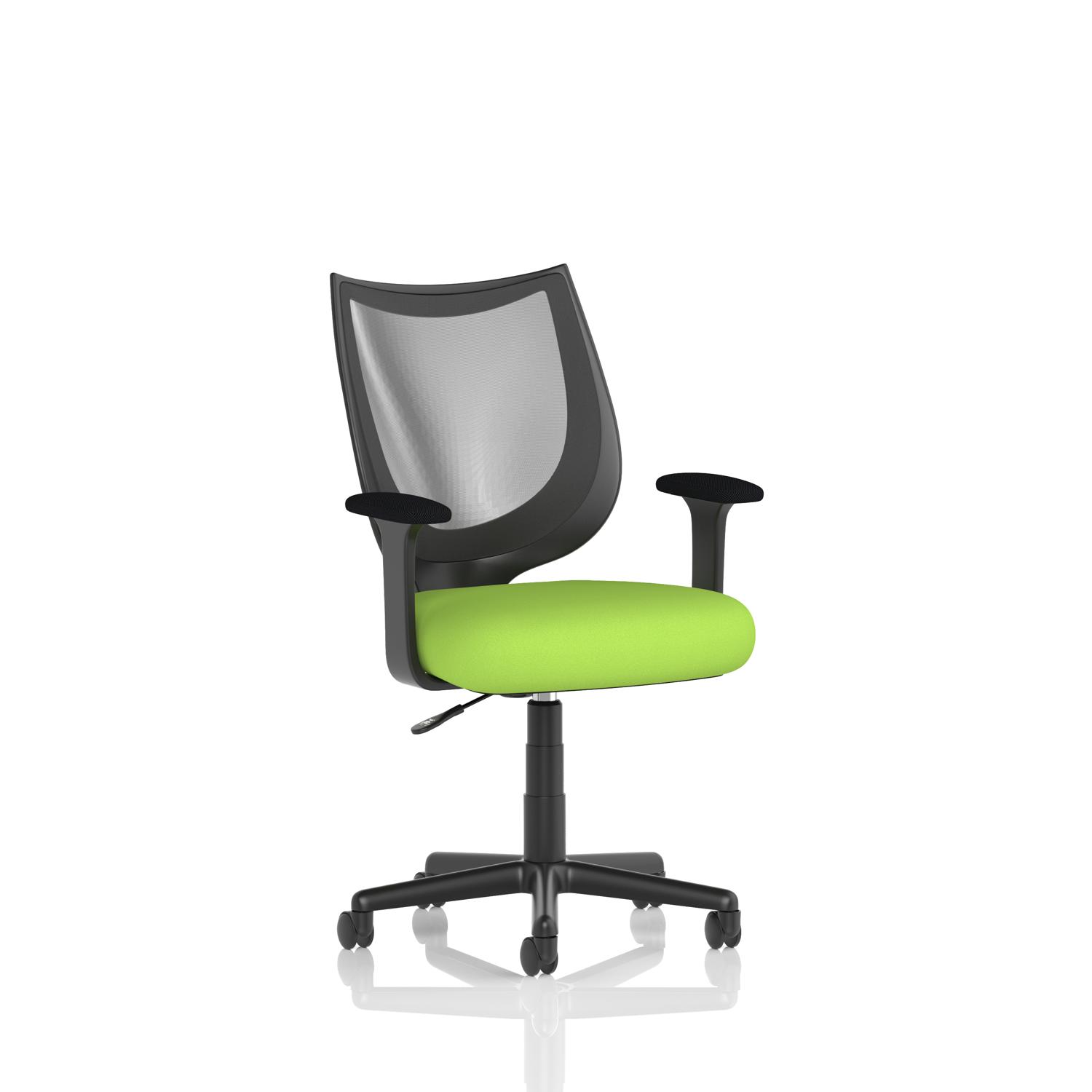 Camden Black Mesh Chair Bespoke Colour Seat Myrrh Green